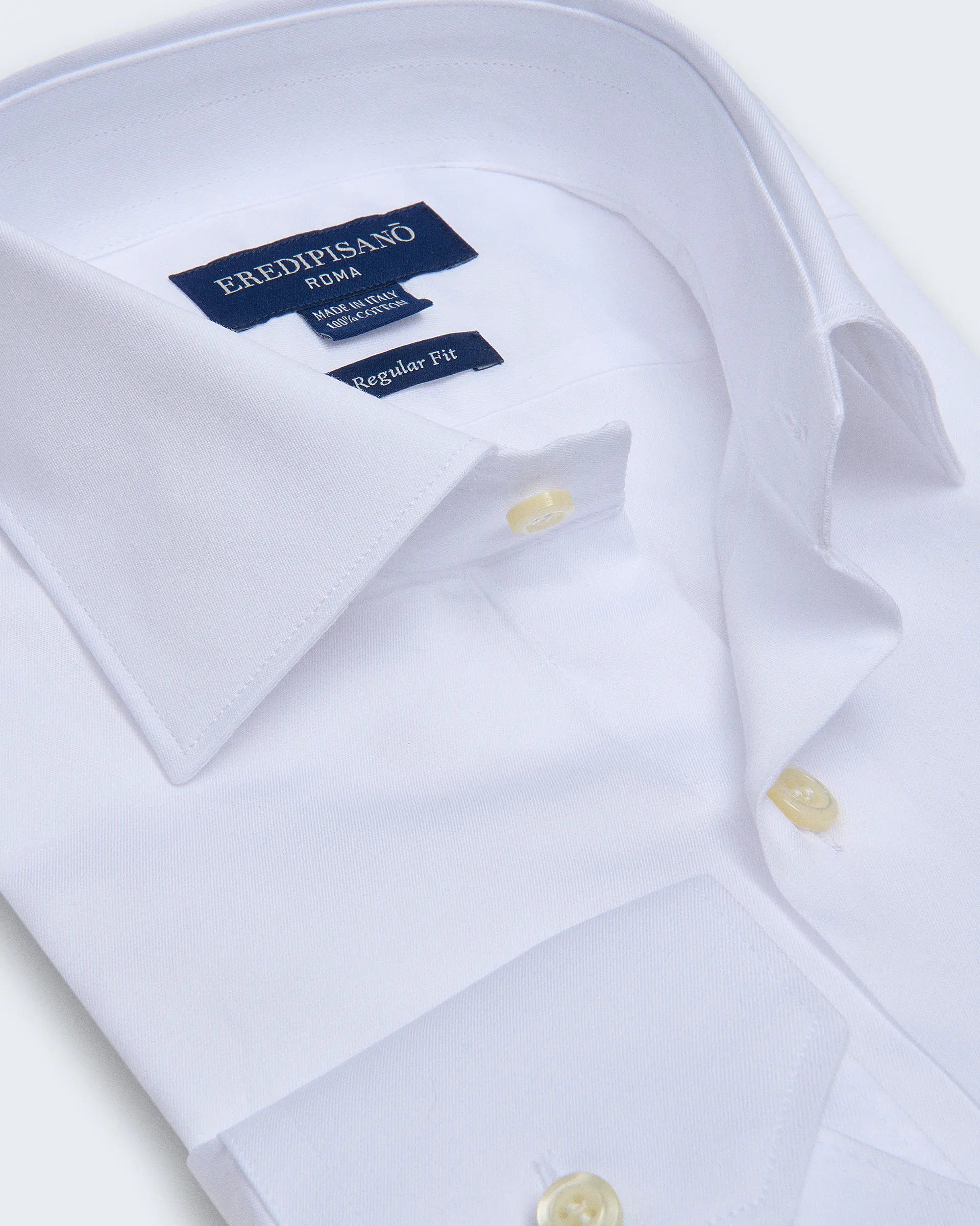 White Pure Cotton regular Fit with Cutaway Collar