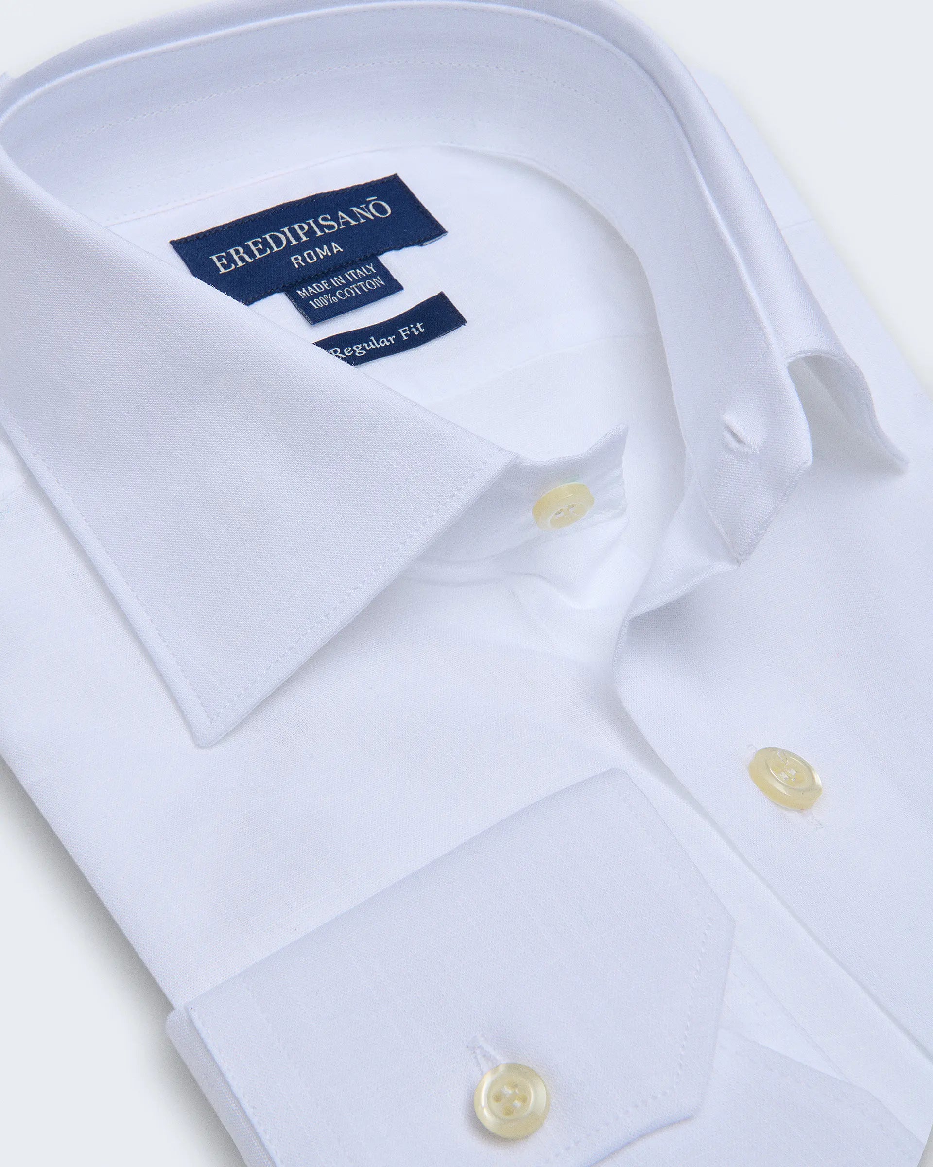 White Pure Cotton regular Fit with Cutaway Collar