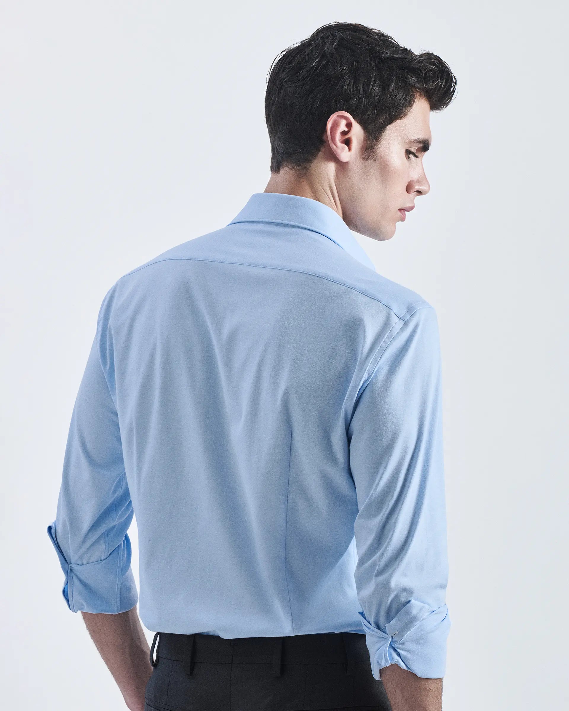 Light Blue Cotton Comfort Fit with Cutaway Collar Shirt