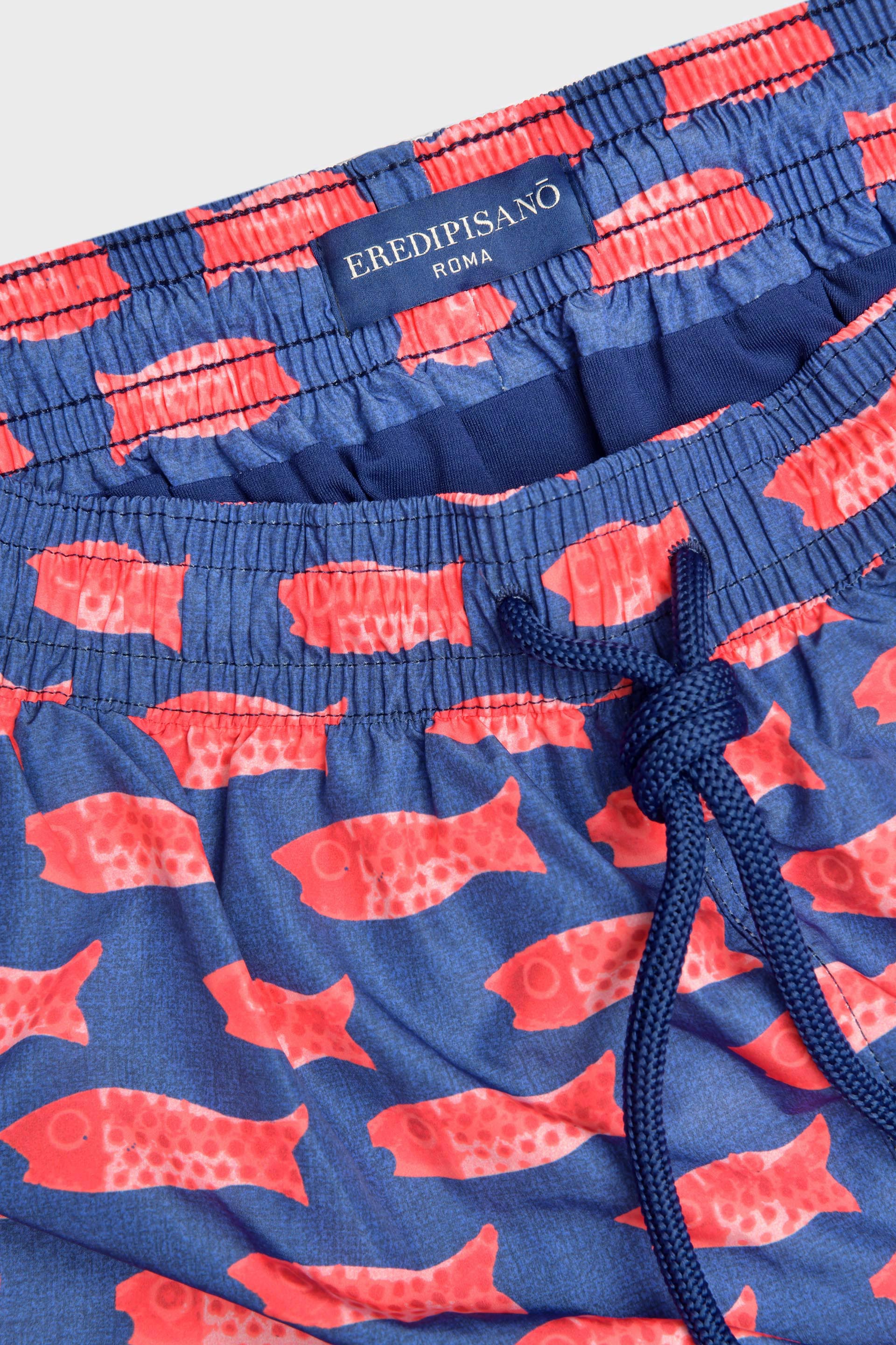 Swim short with marine pattern