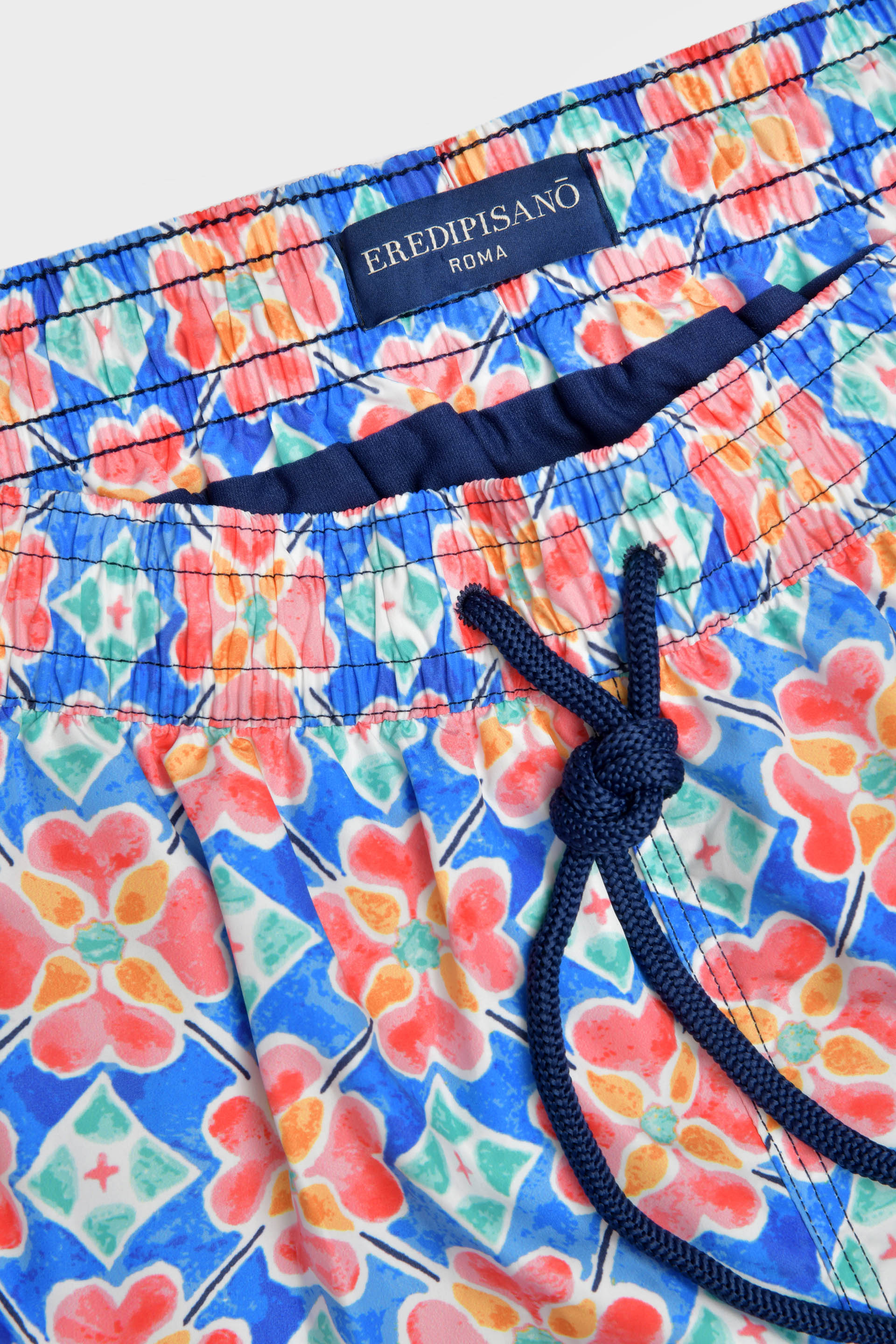 Swim short with floral pattern