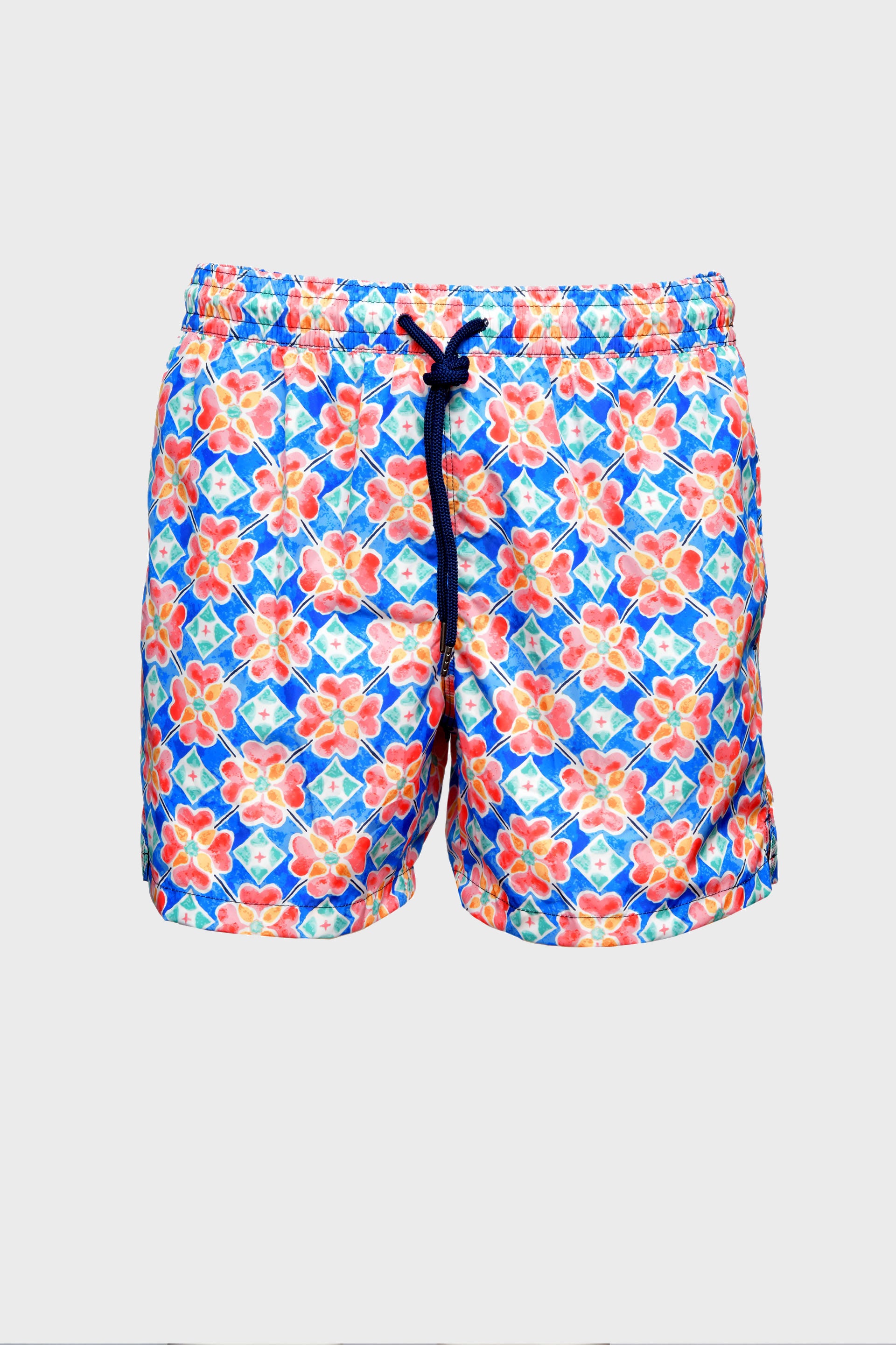 Swim short with floral pattern