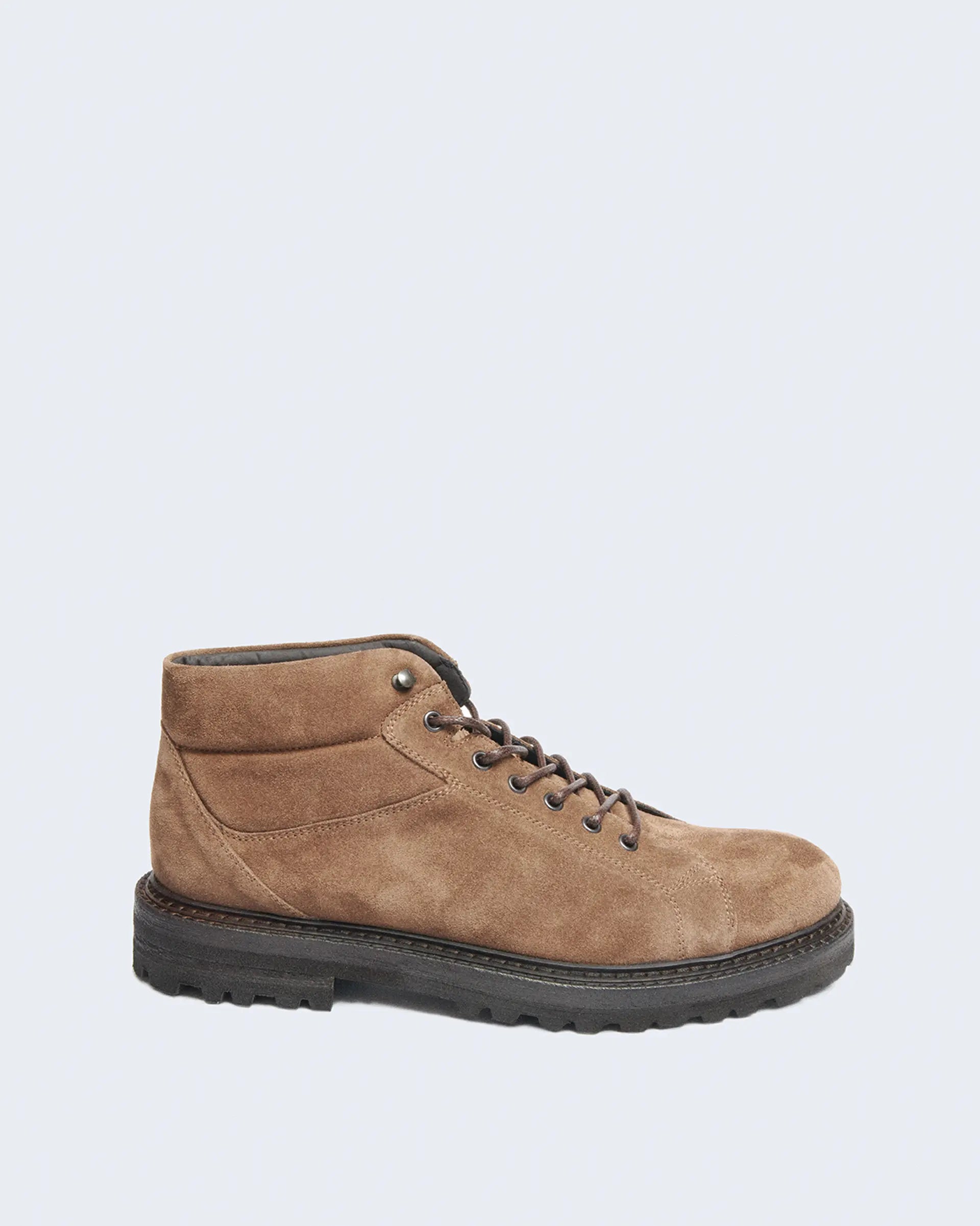 Dove Grey Suede Lace-Up Ankle Boot