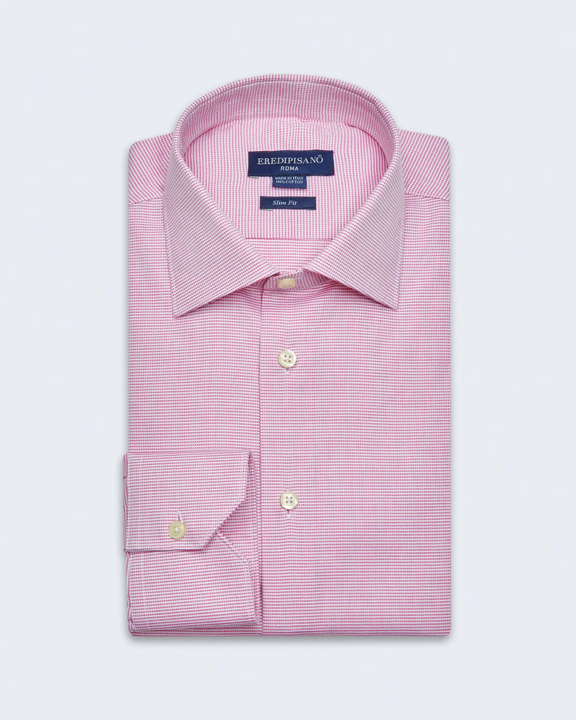 Slim Fit Pink Madras with Cutaway Collar