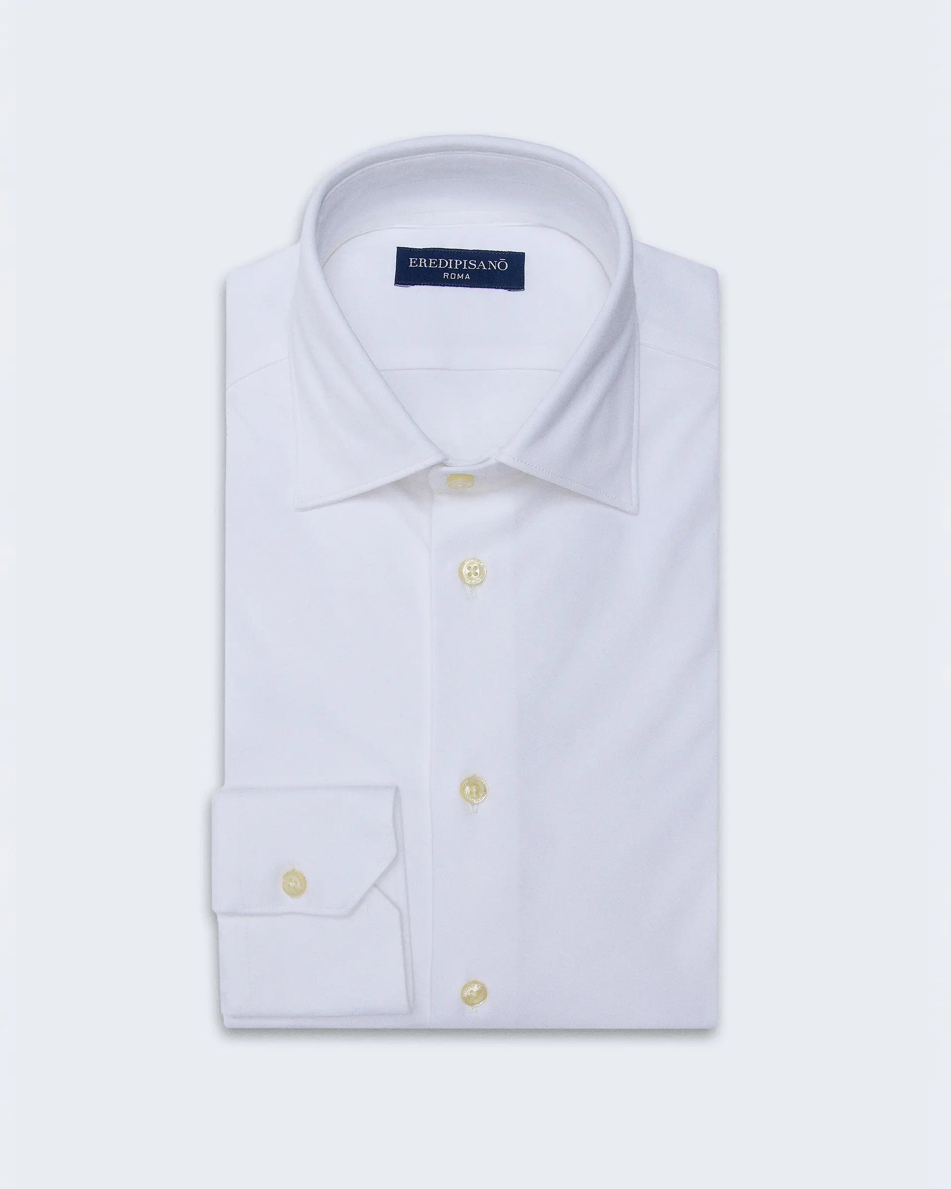 White Cotton Comfort Fit with Cutaway Collar Shirt