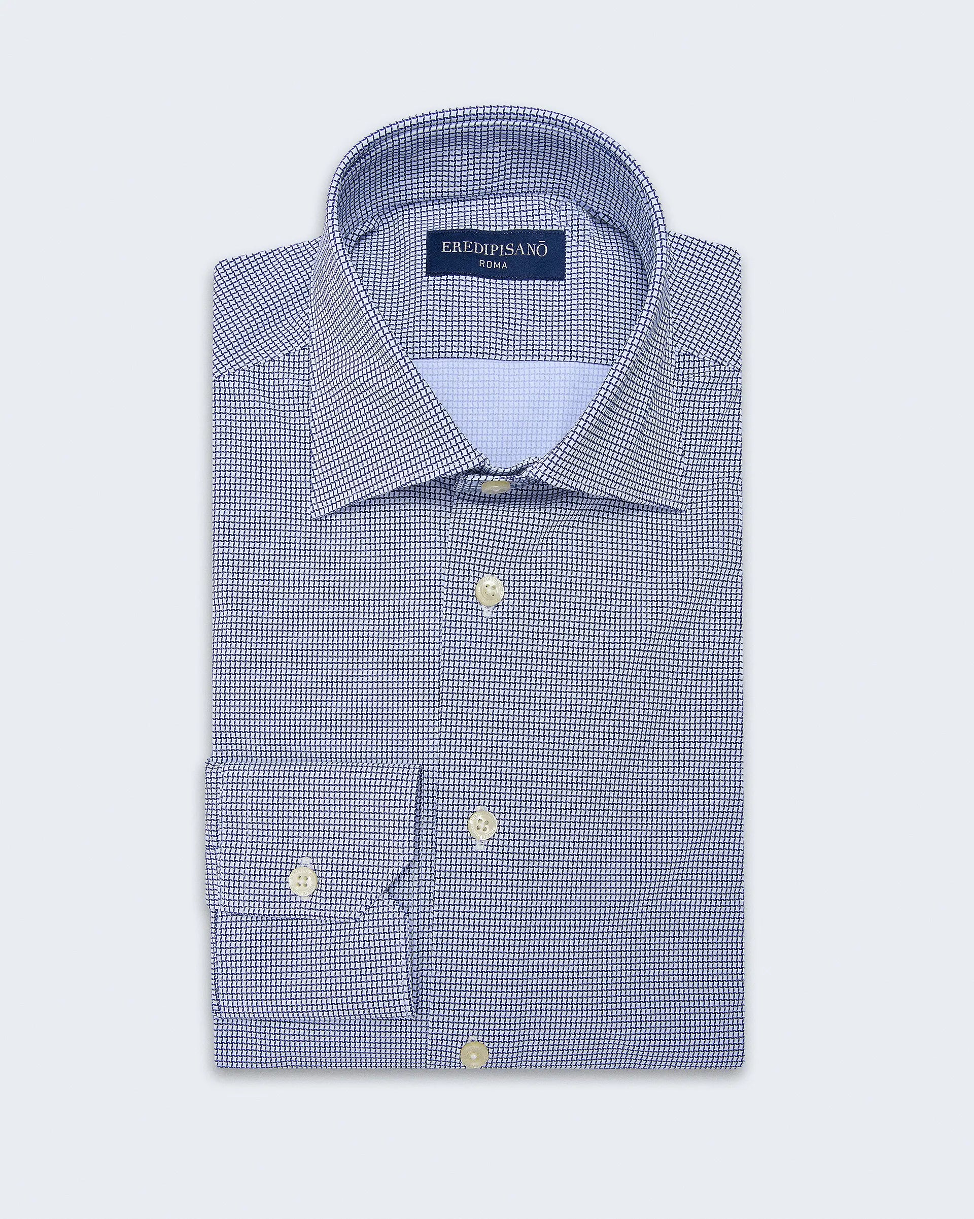 Pattern Easy Iron Comfort Fit with Cutaway Collar Shirt