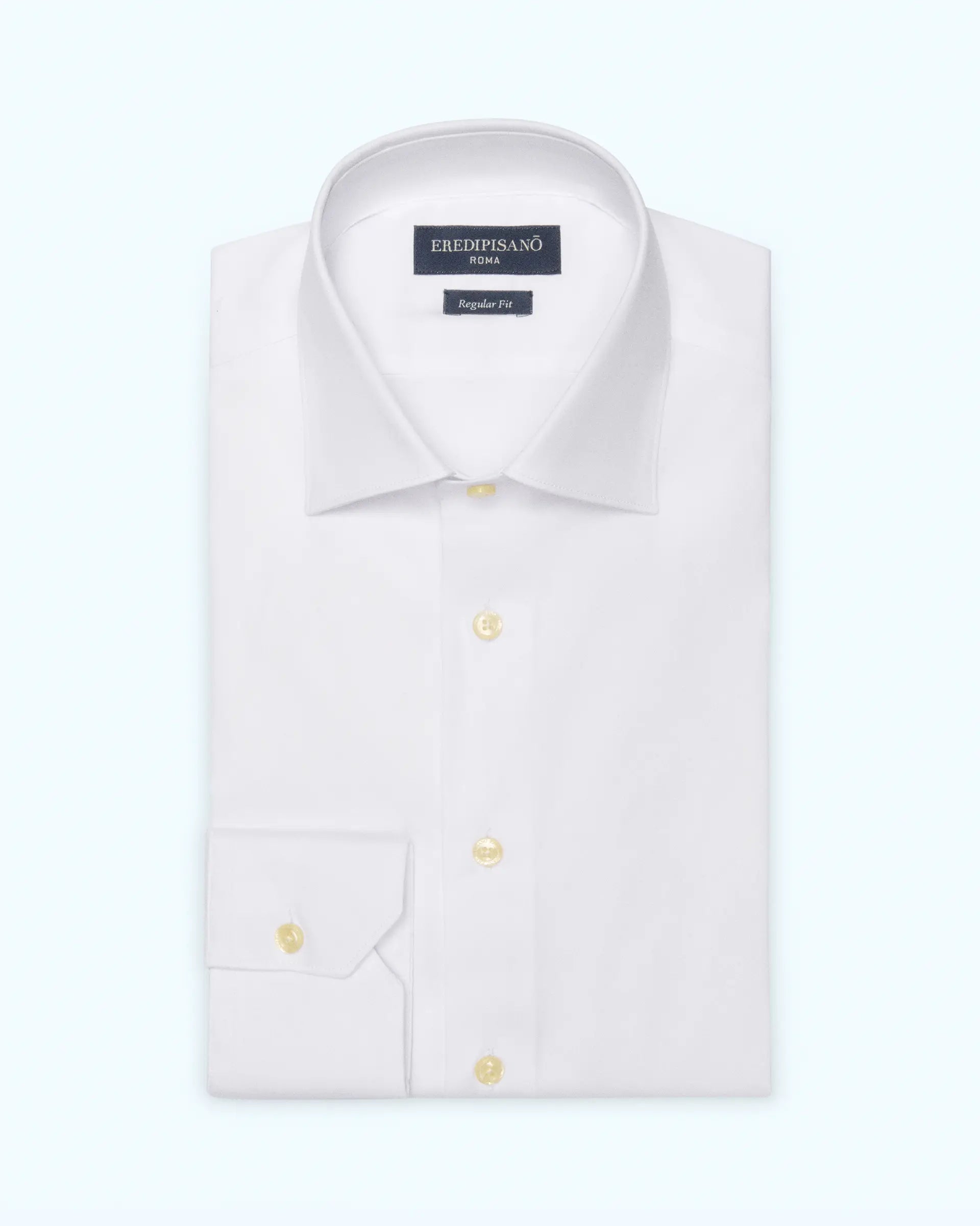 White Regular Fit Comfort Stretch Cotton Shirt