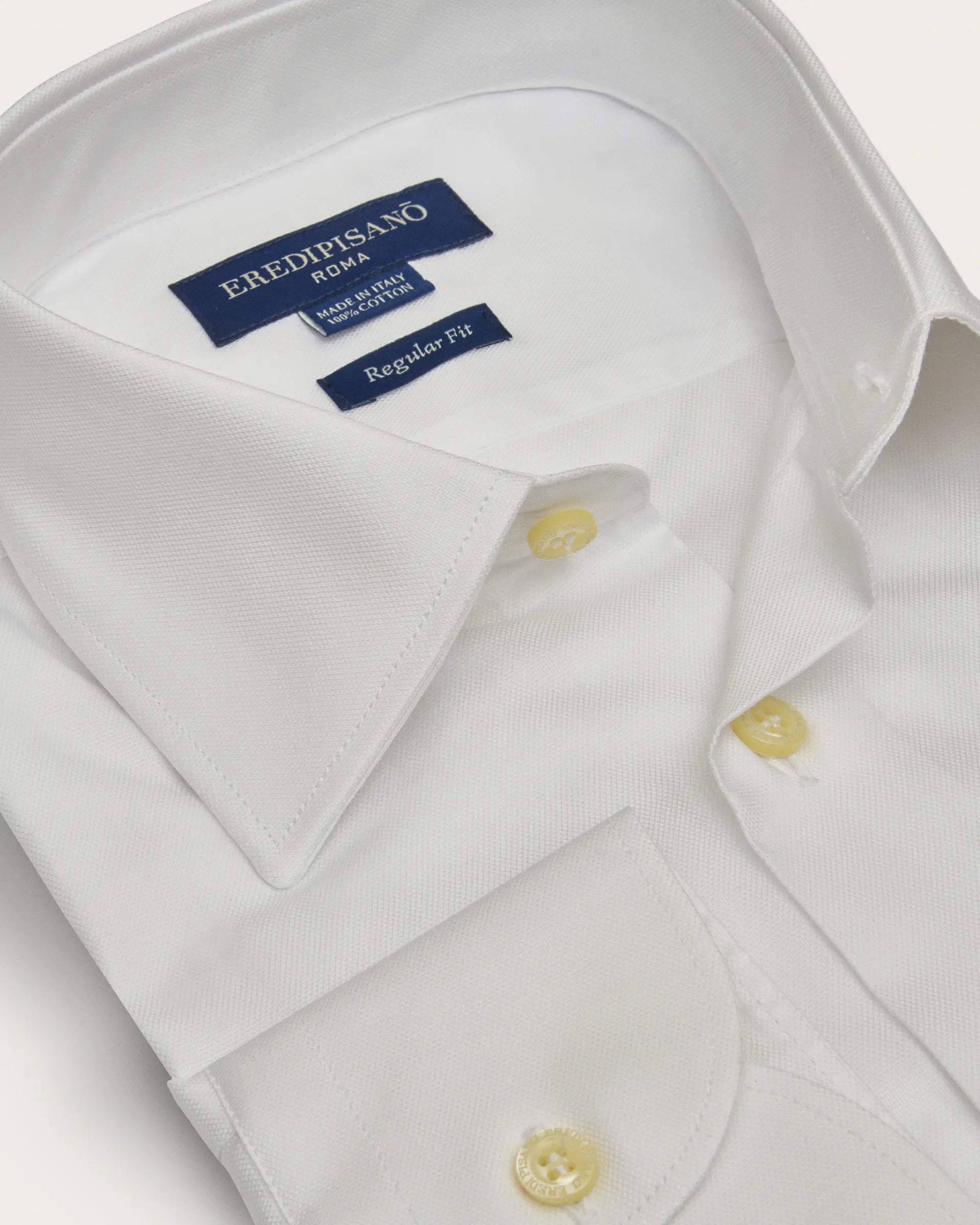 White Pinpoint Pure Cotton Regular Fit Shirt