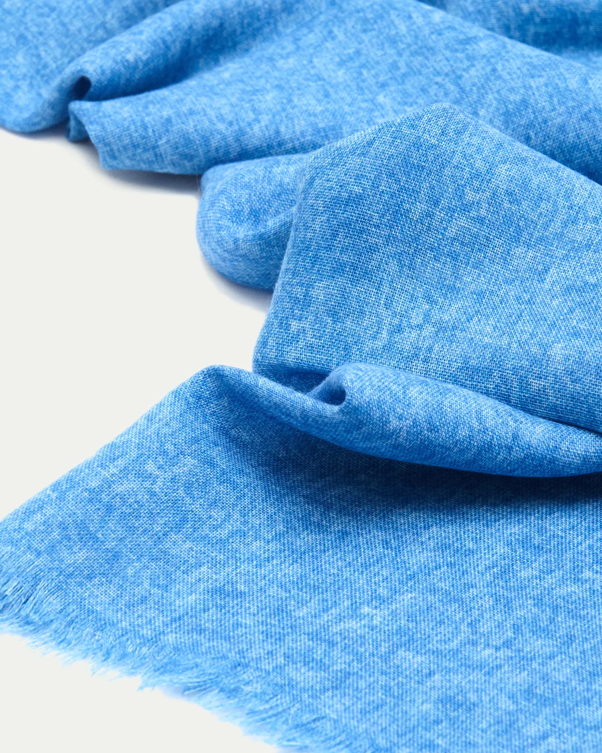 Light Blue Wool and Silk Scarf