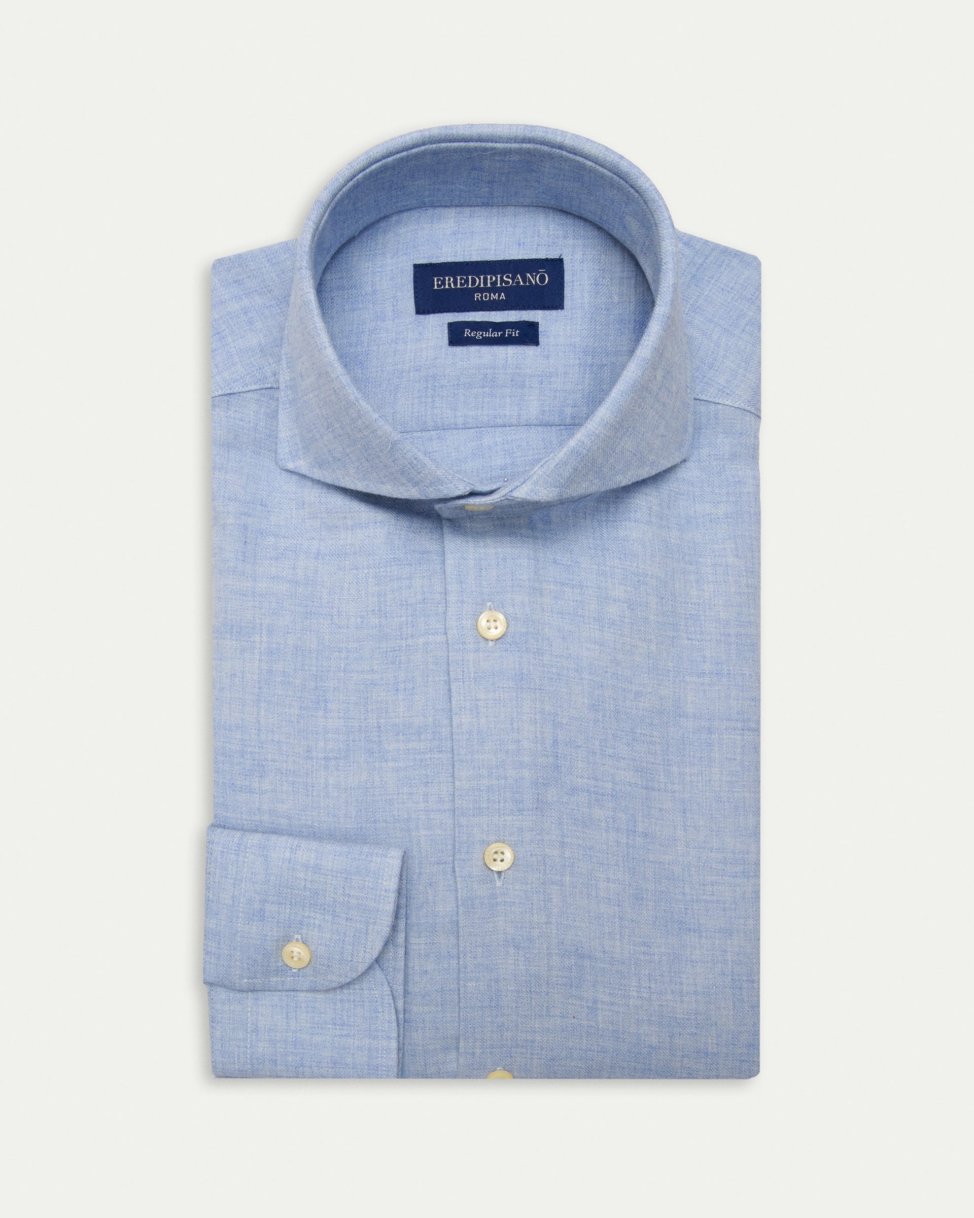 Light Blue Soft Flannel Cotton regular Fit Shirt