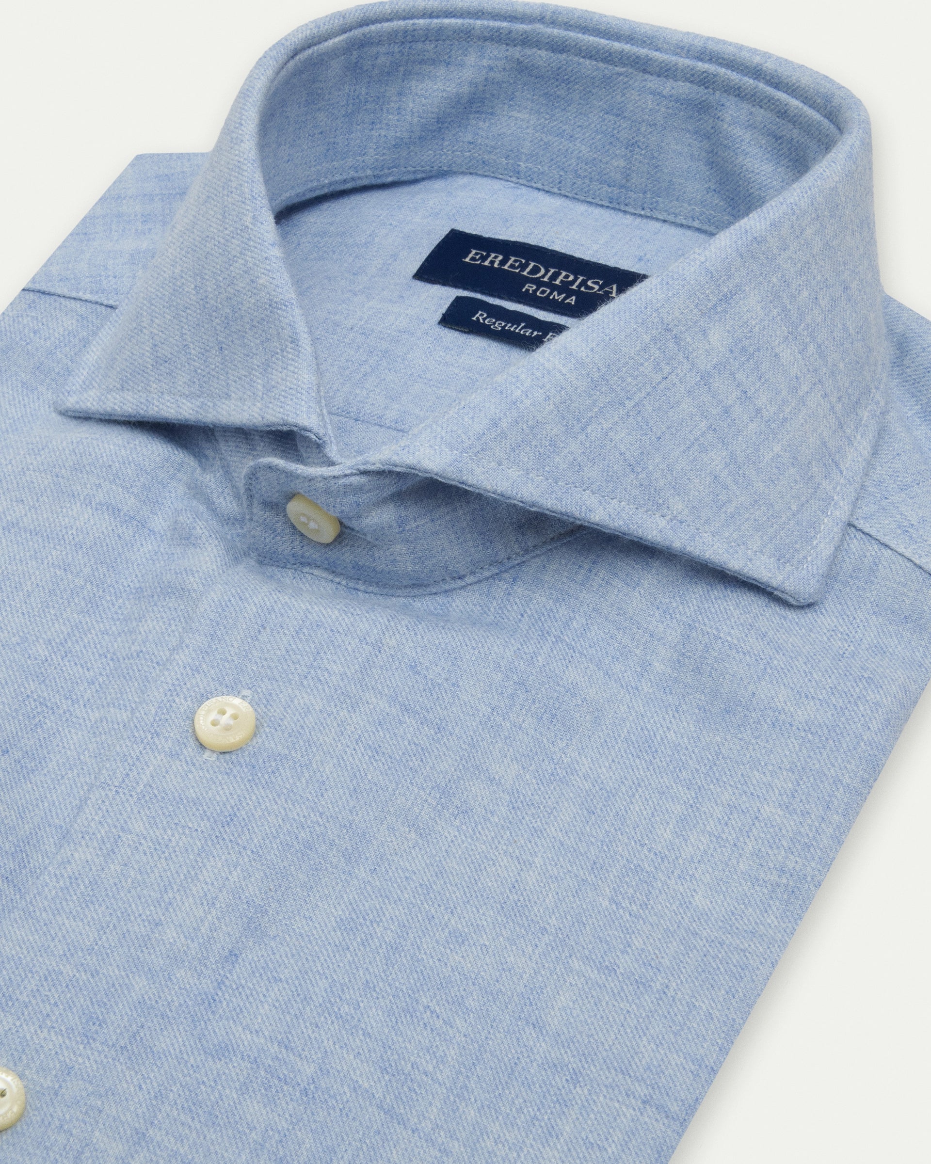 Light Blue Soft Flannel Cotton regular Fit Shirt
