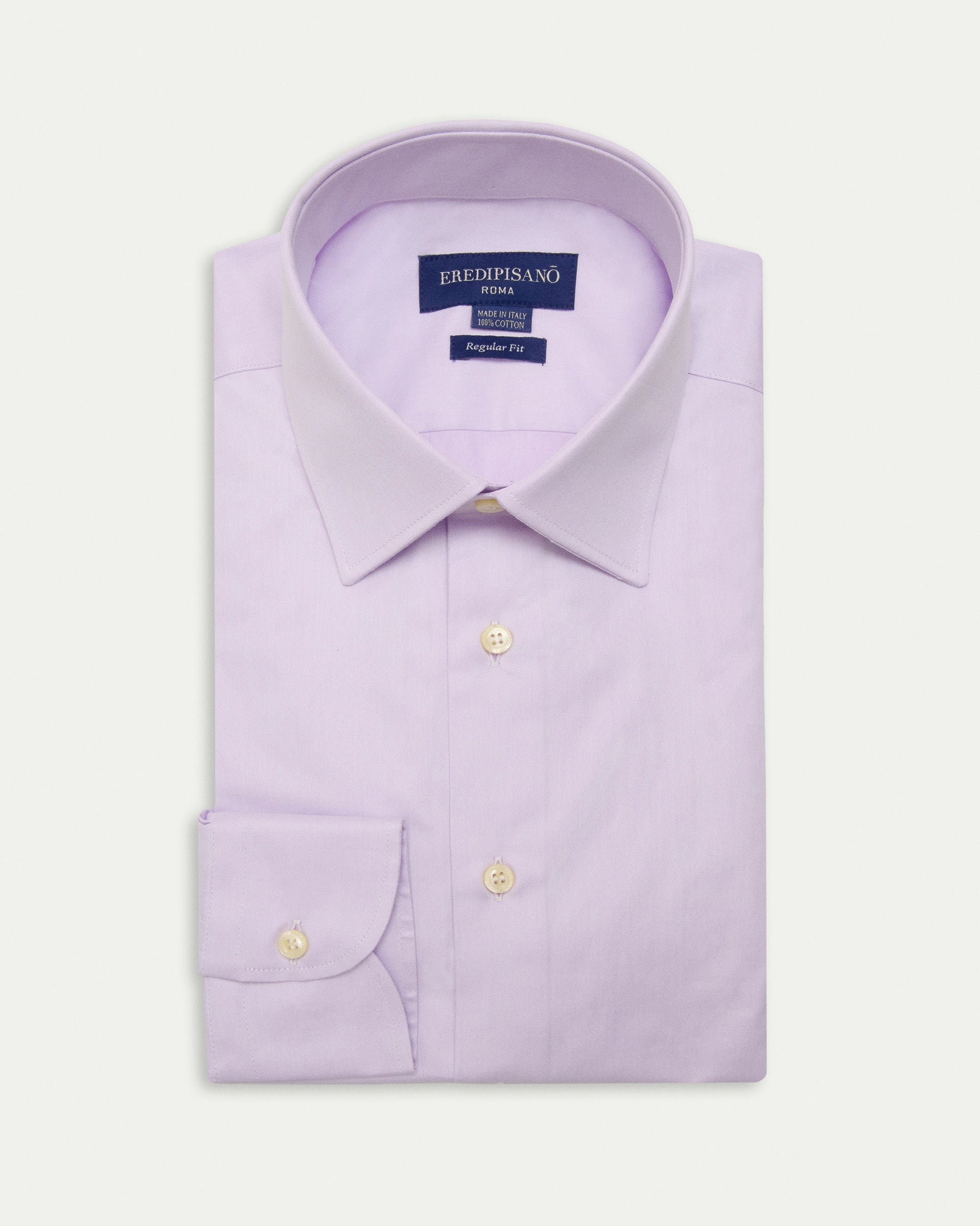 Purple Cotton Regular Fit Shirt