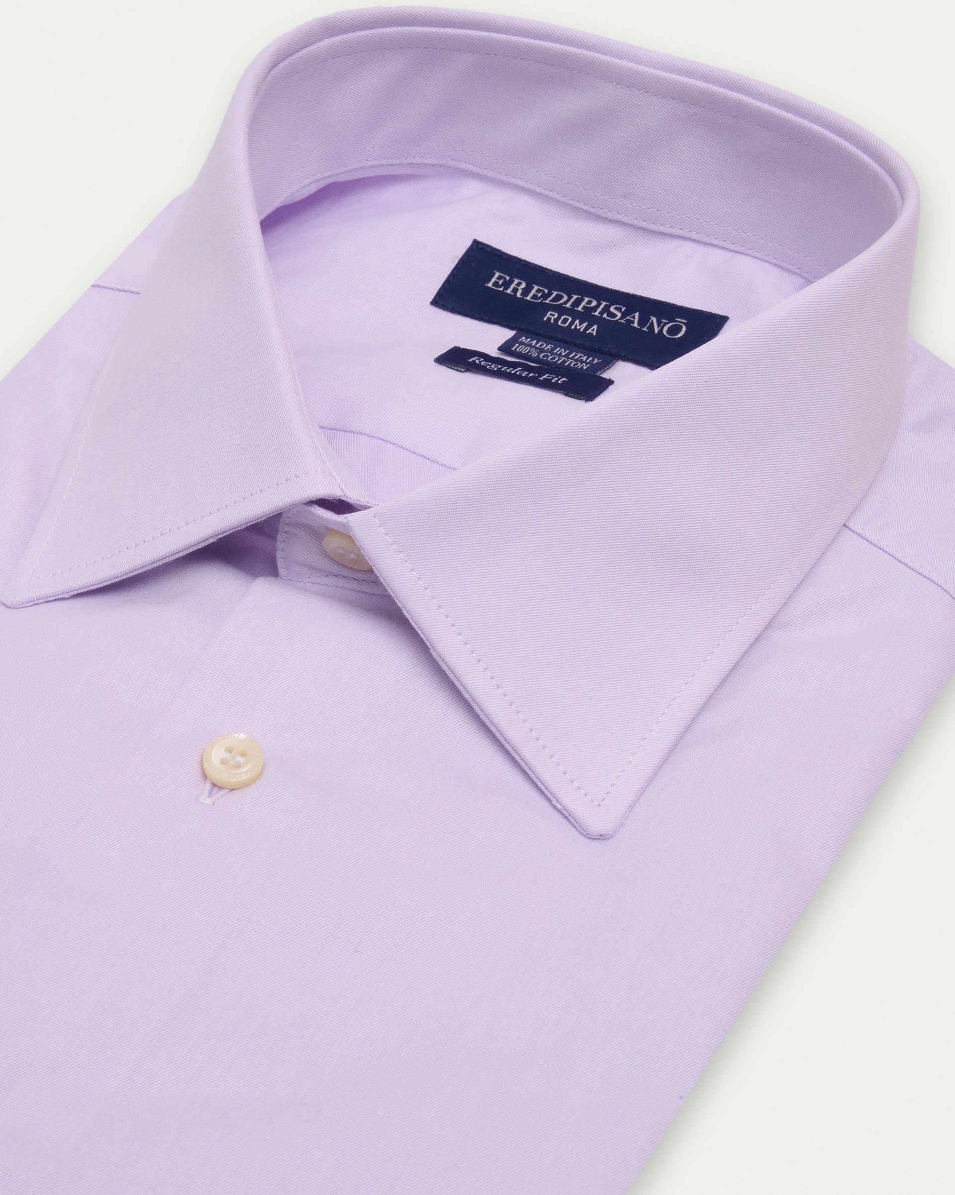 Purple Cotton Regular Fit Shirt