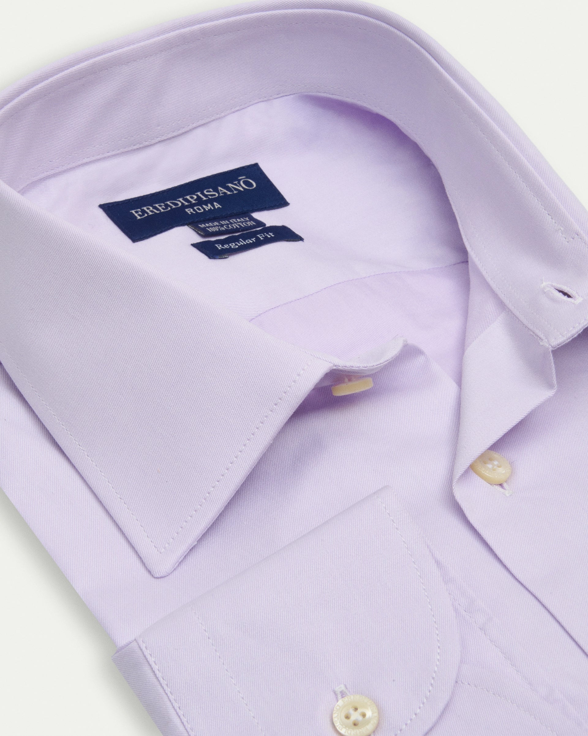 Purple Cotton Regular Fit Shirt