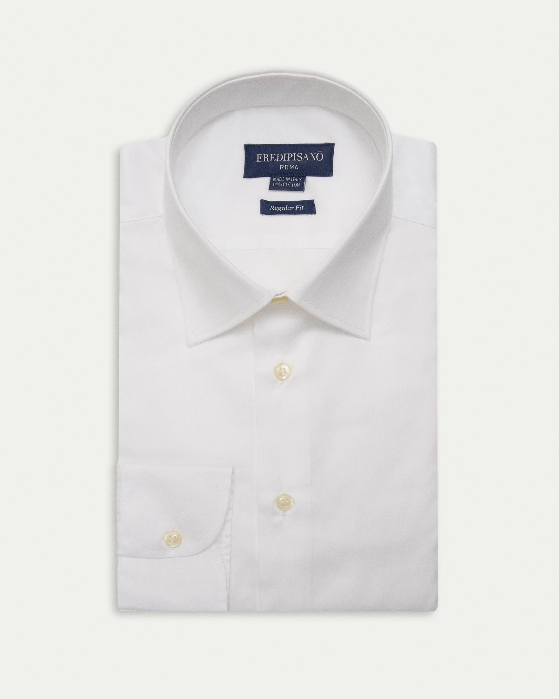 White Cotton Regular Fit Shirt