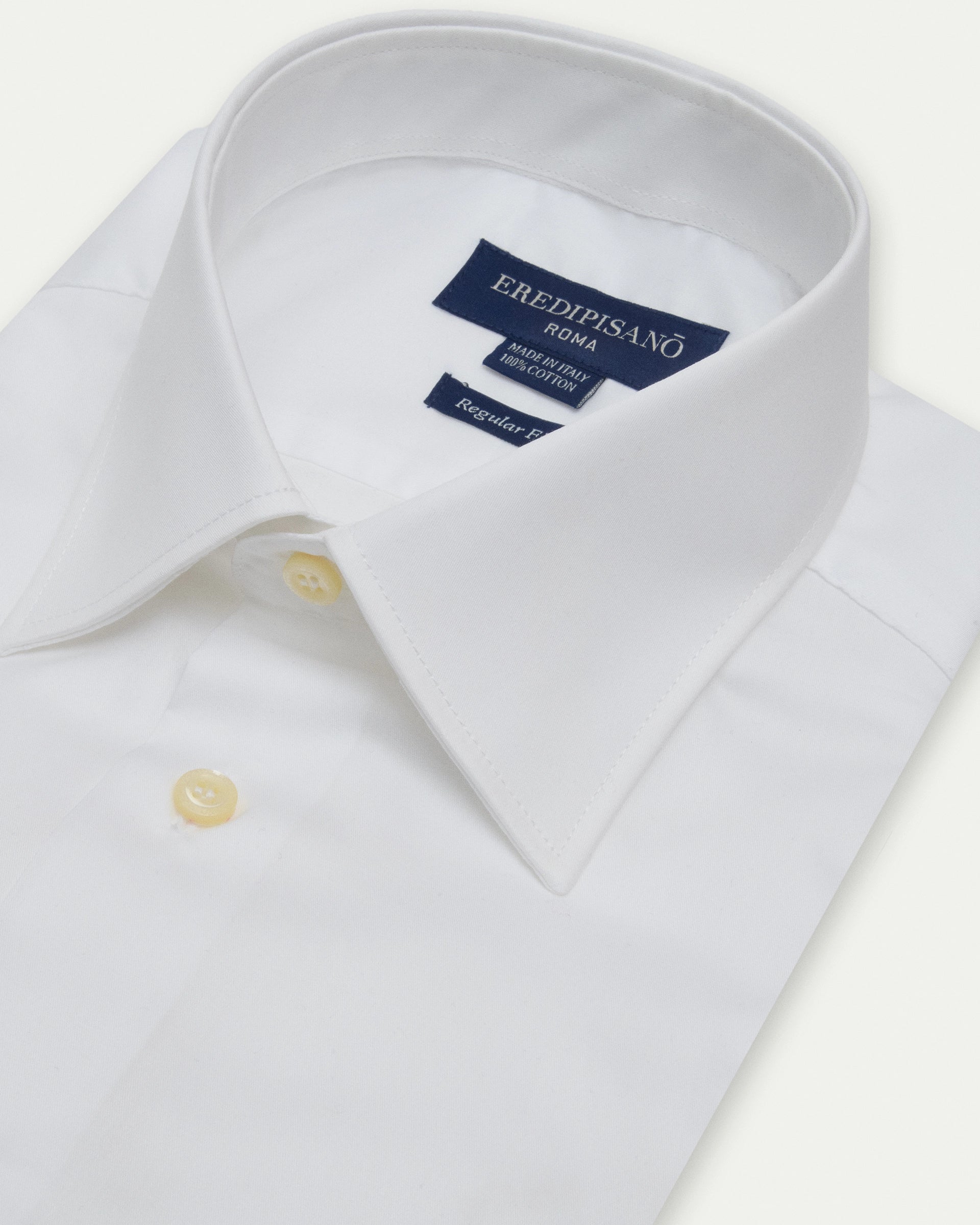 White Cotton Regular Fit Shirt