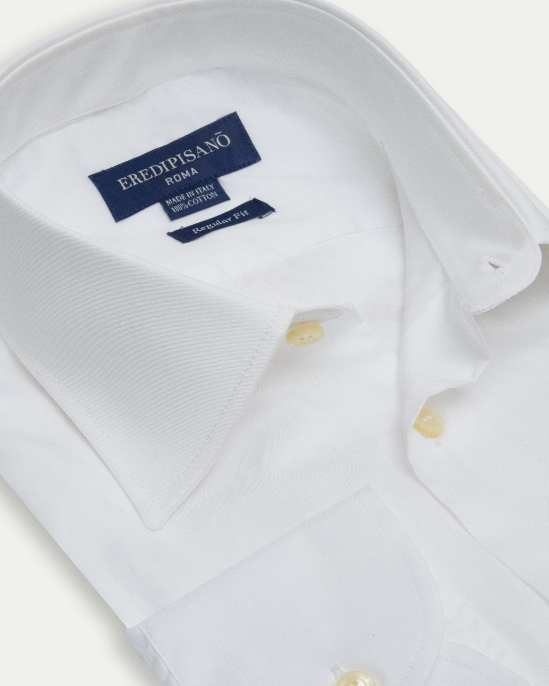 White Cotton Regular Fit Shirt