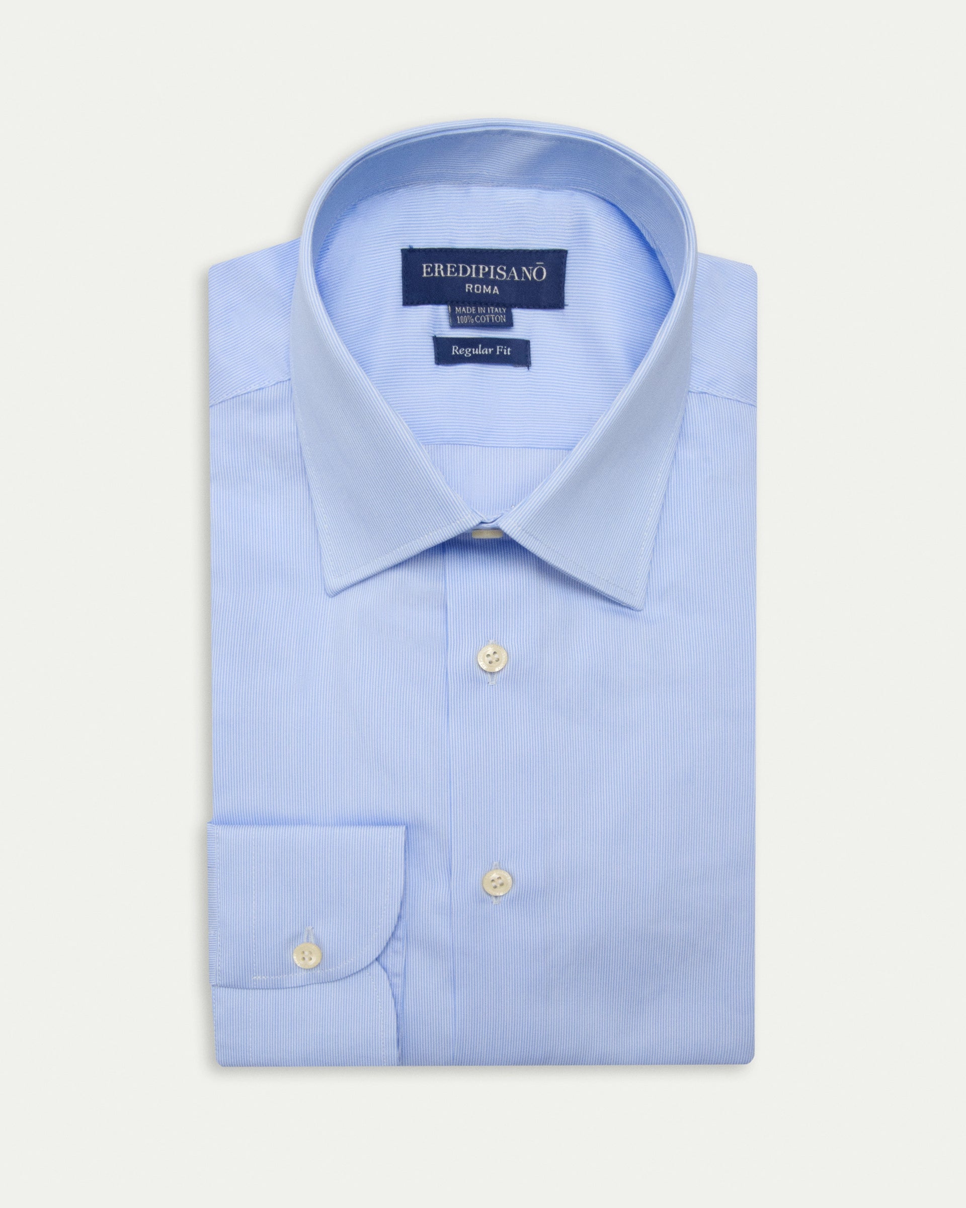 LightBlue Multi Striped Cotton Regular  Fit Shirt