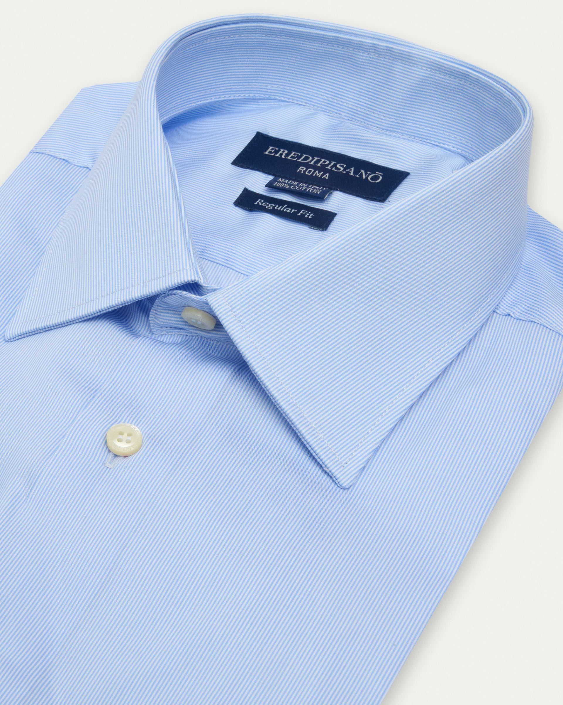 LightBlue Multi Striped Cotton Regular  Fit Shirt