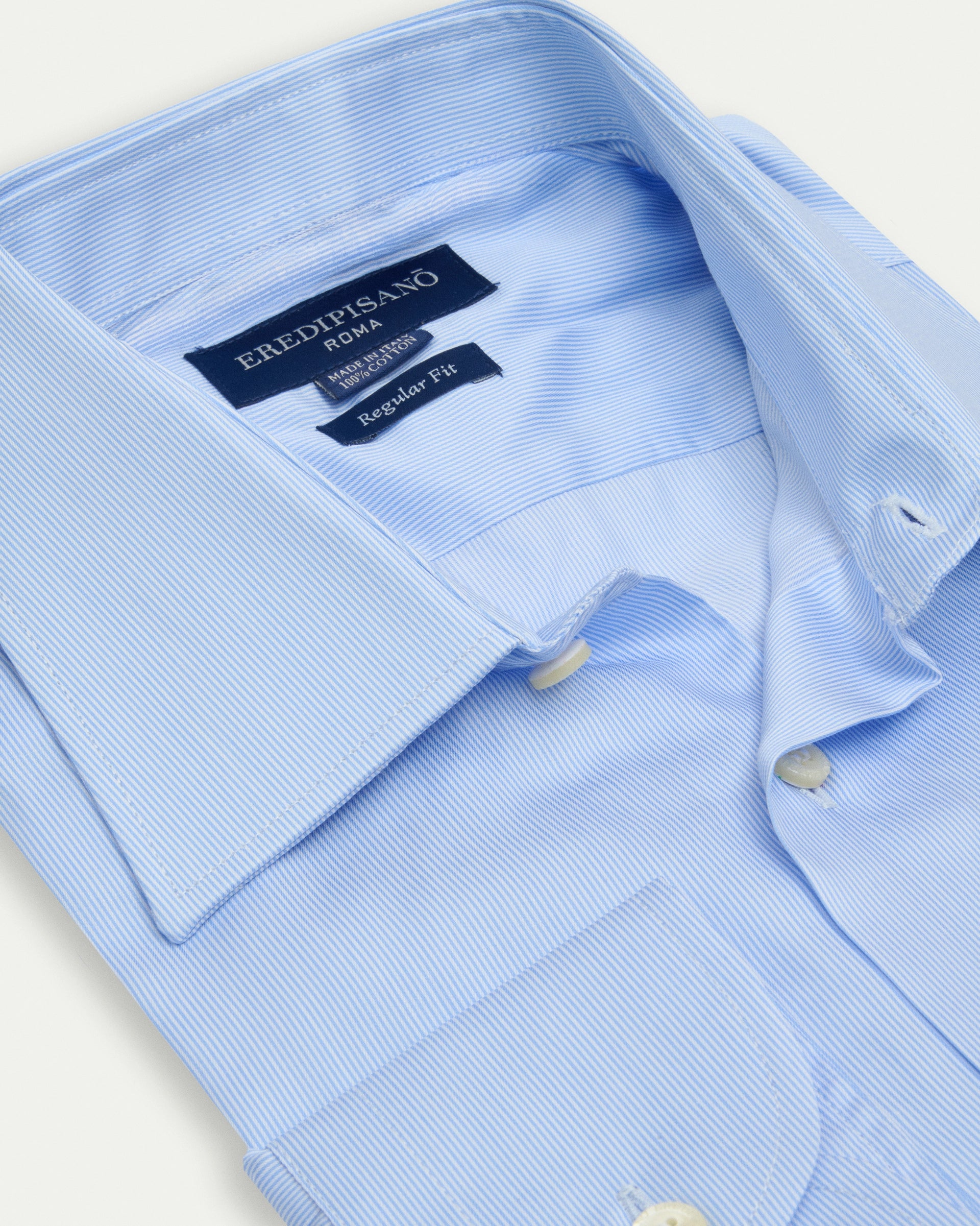 LightBlue Multi Striped Cotton Regular  Fit Shirt