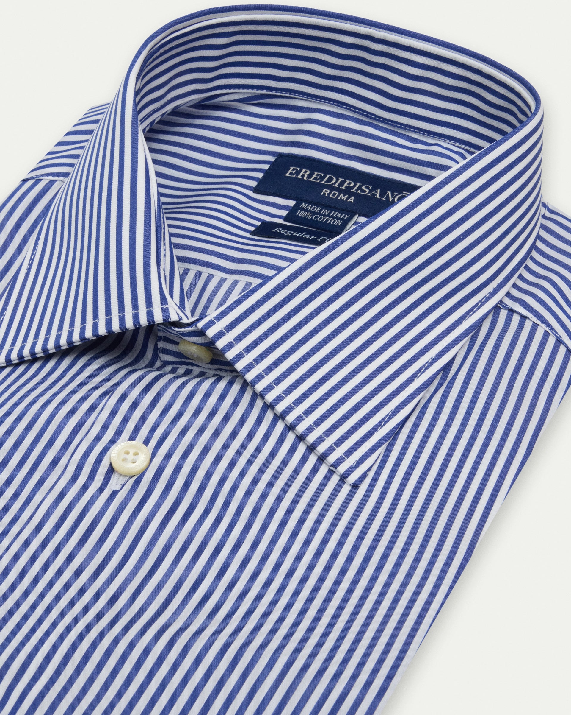 Light Blue 500 row striped Cotton Regular Fit Shirt