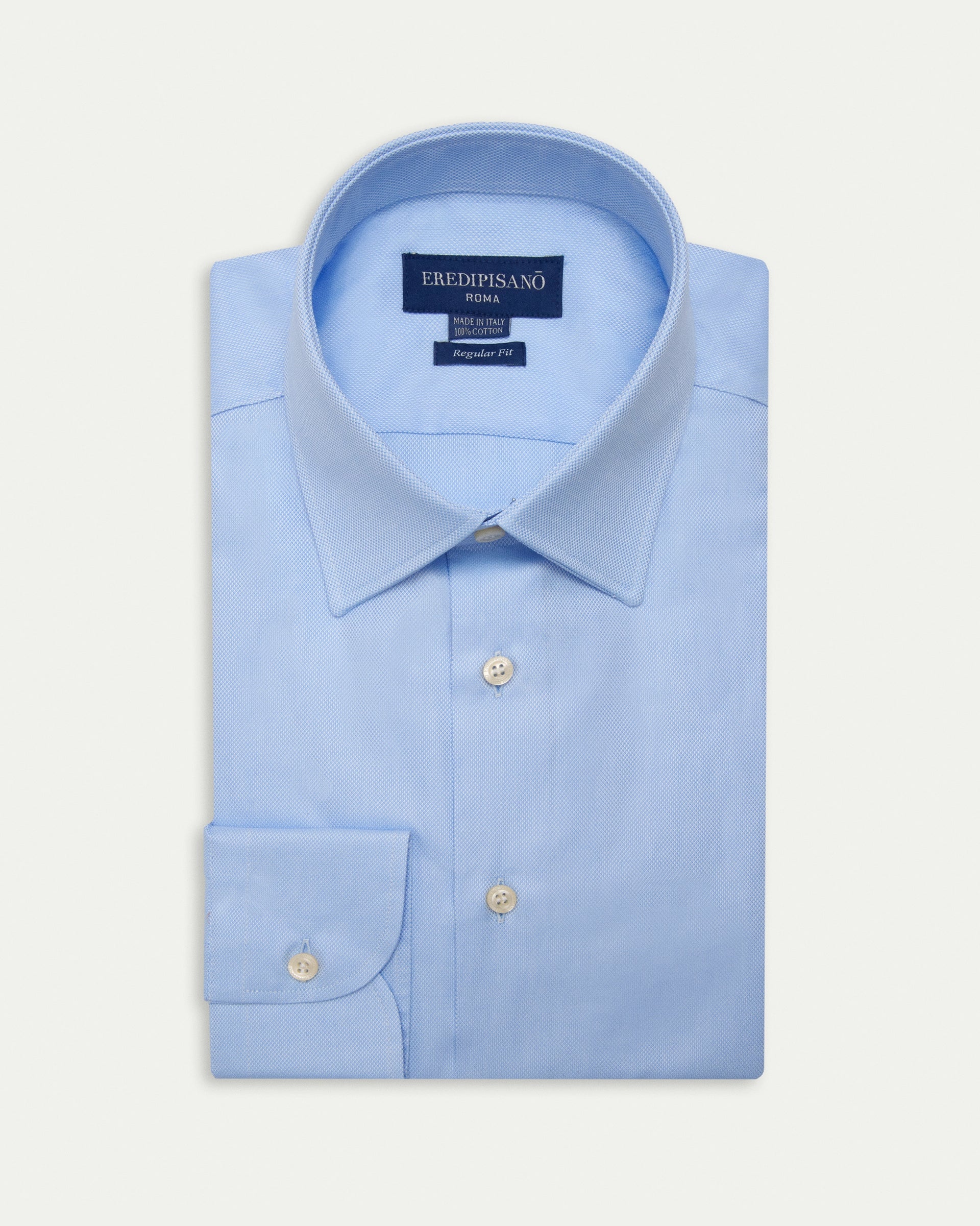 Light Blue  Oxford Twill Cotton Cotton Regular Fit Shirt