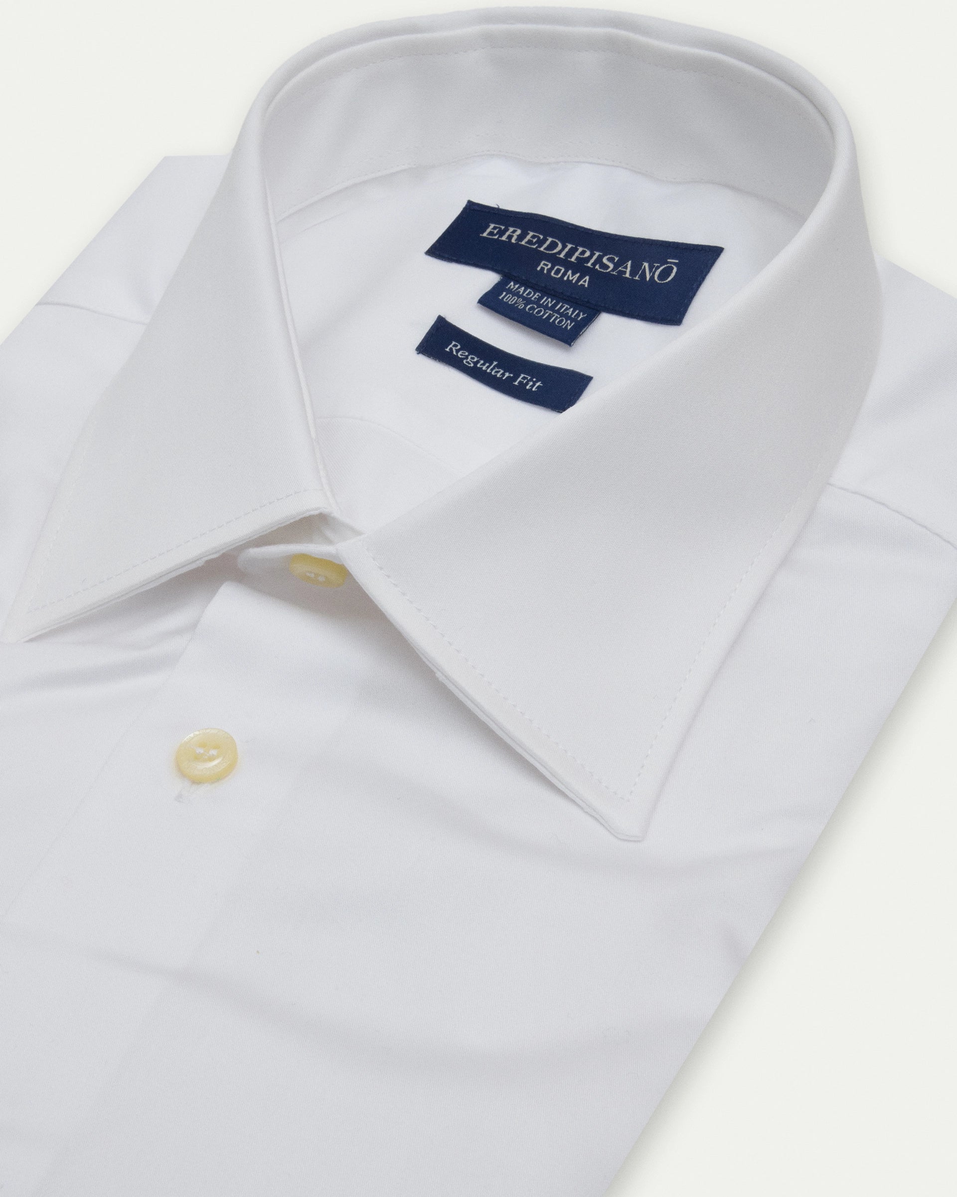 White Popeline Cotton regular Fit Shirt