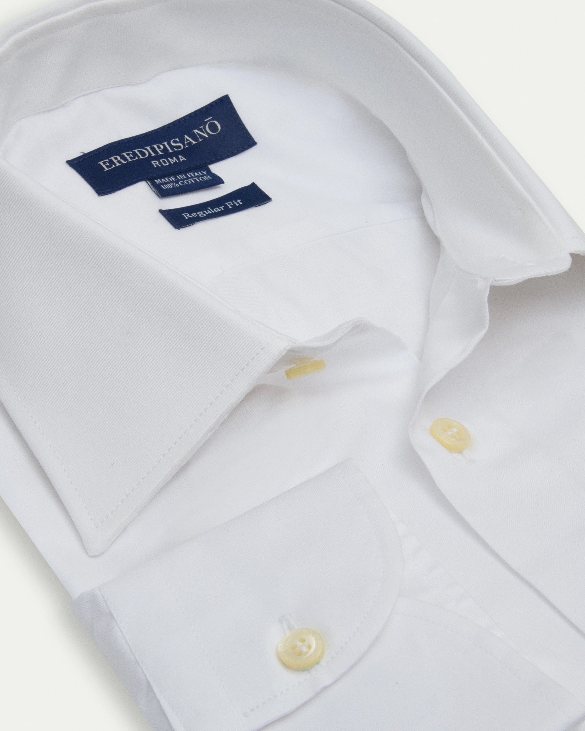 White Popeline Cotton regular Fit Shirt