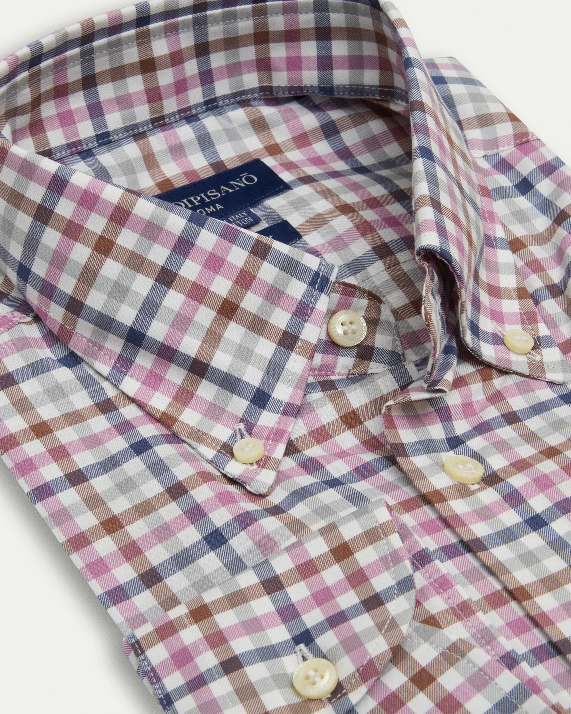 Check Multicolor Button Down Cotton Regular Fit Shirt