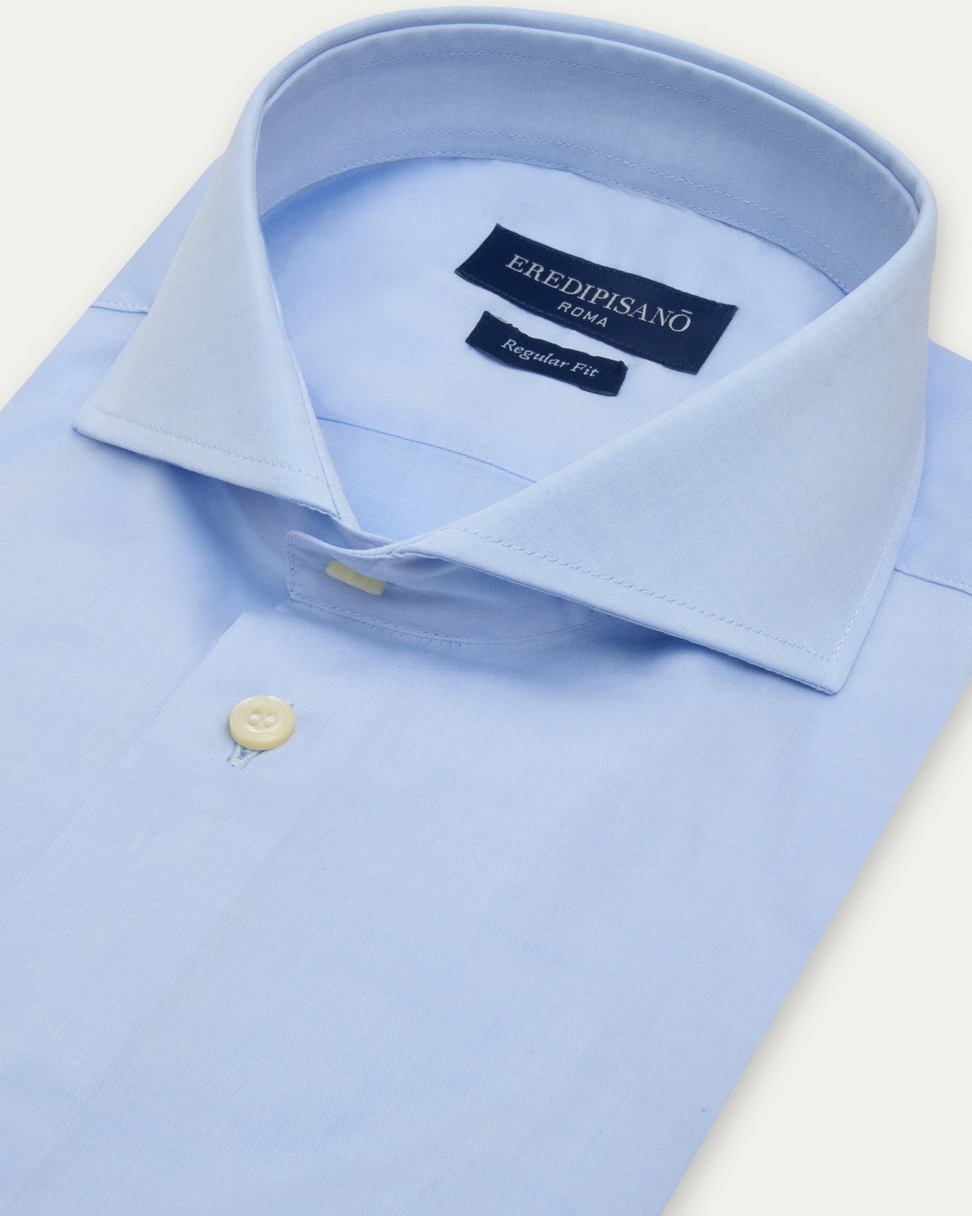 Light Blue Cotton Regular Fit Shirt
