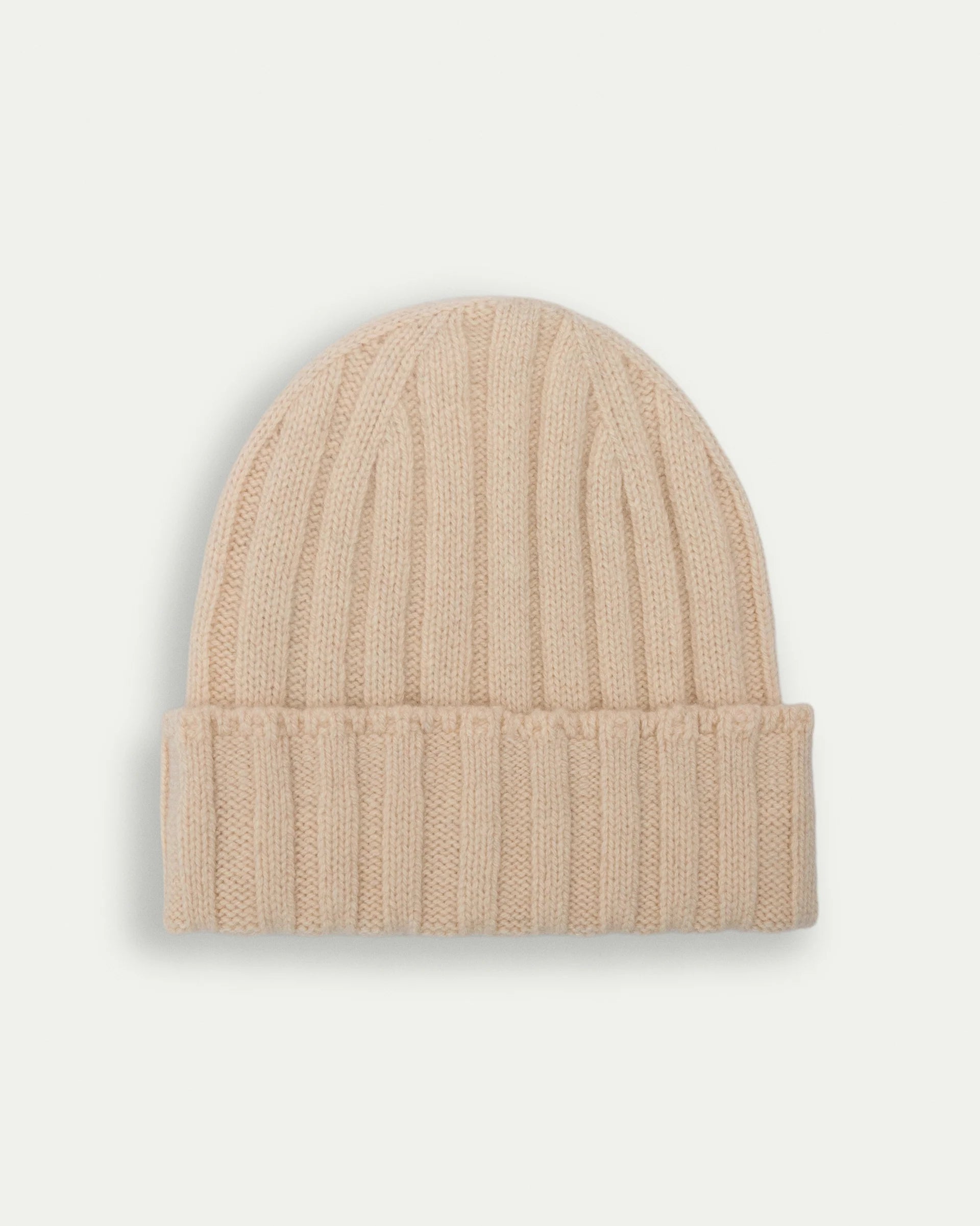 Beige Cashmere Beanie