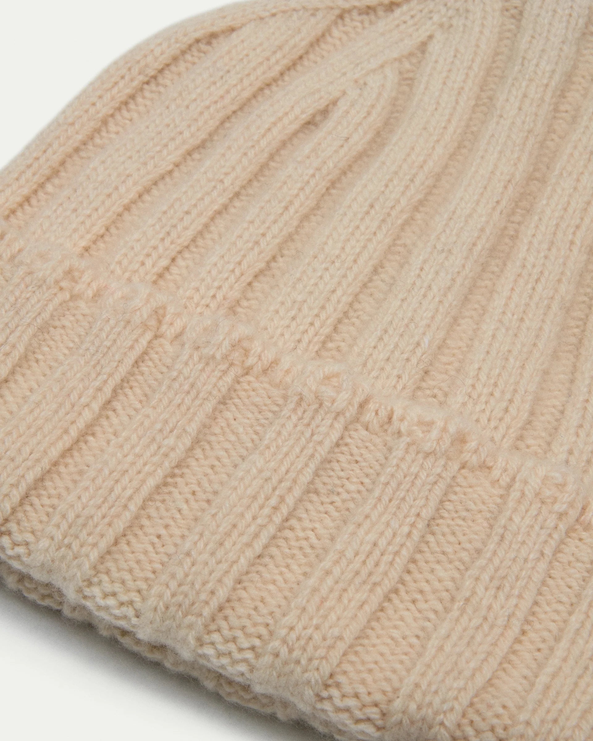 Beige Cashmere Beanie
