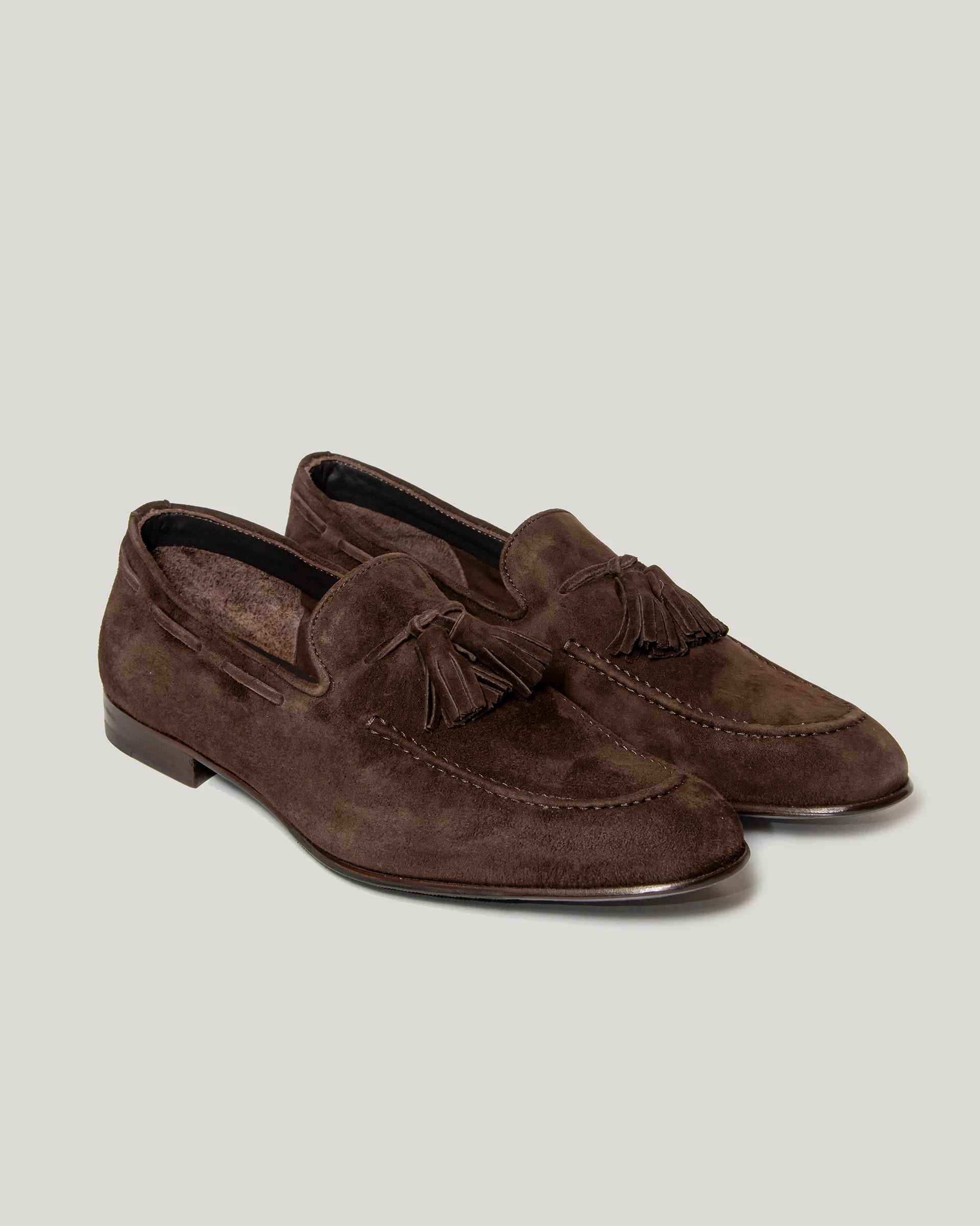 Brown  moccasin with suede tassels