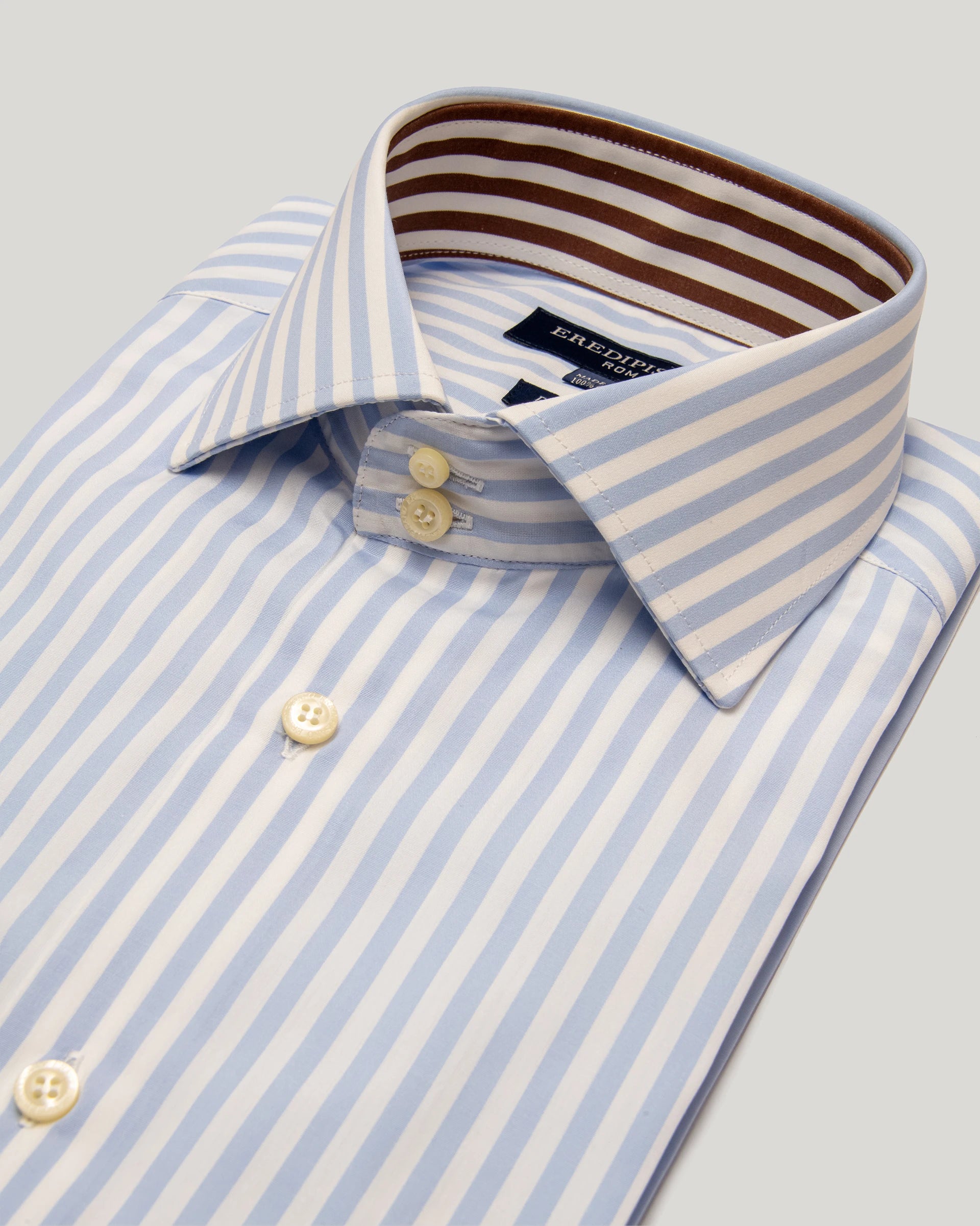 canclini dress shirts Pink double-striped Shirt Brushed Cotton twill Regular fit Shirt Canclini fabric 42