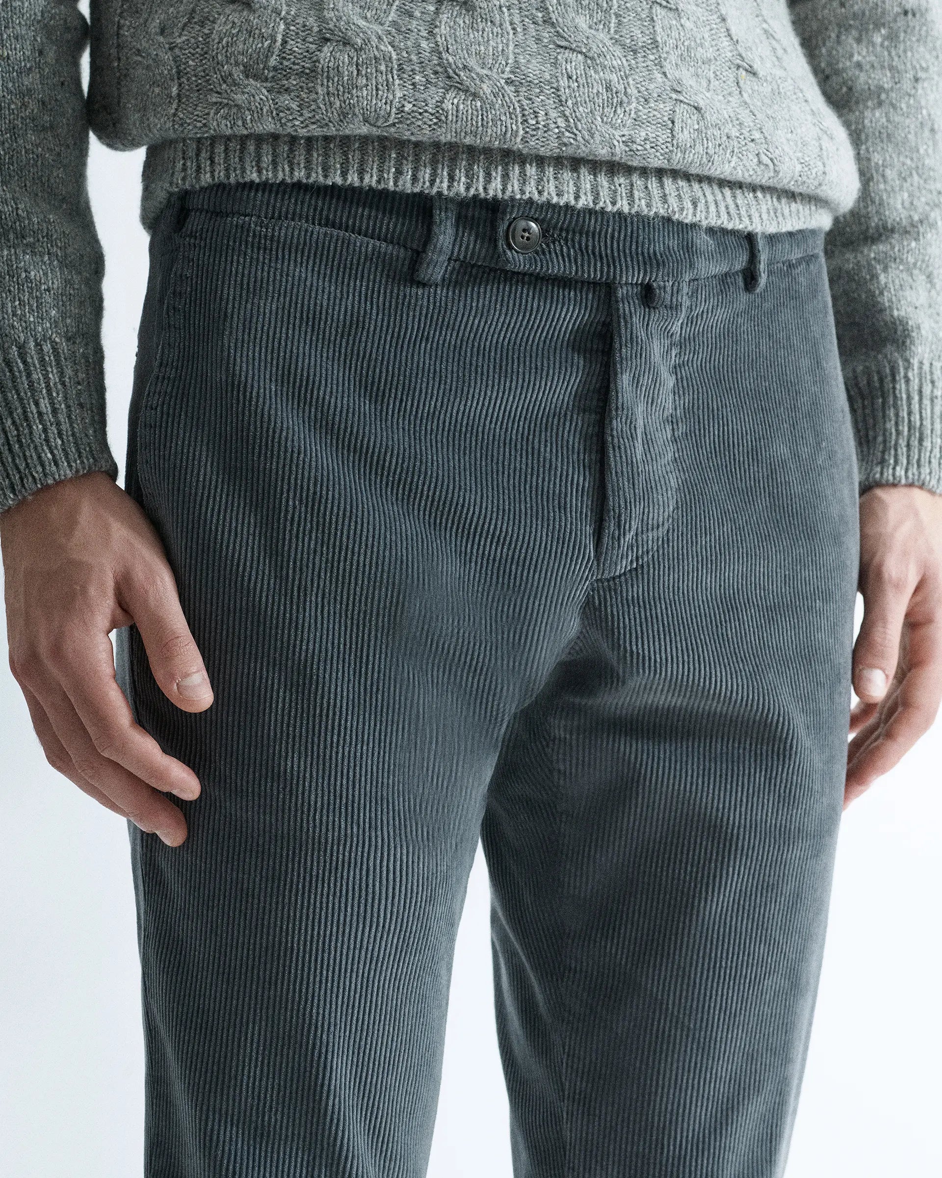 Charcoal Grey  Cotton Stretch pants