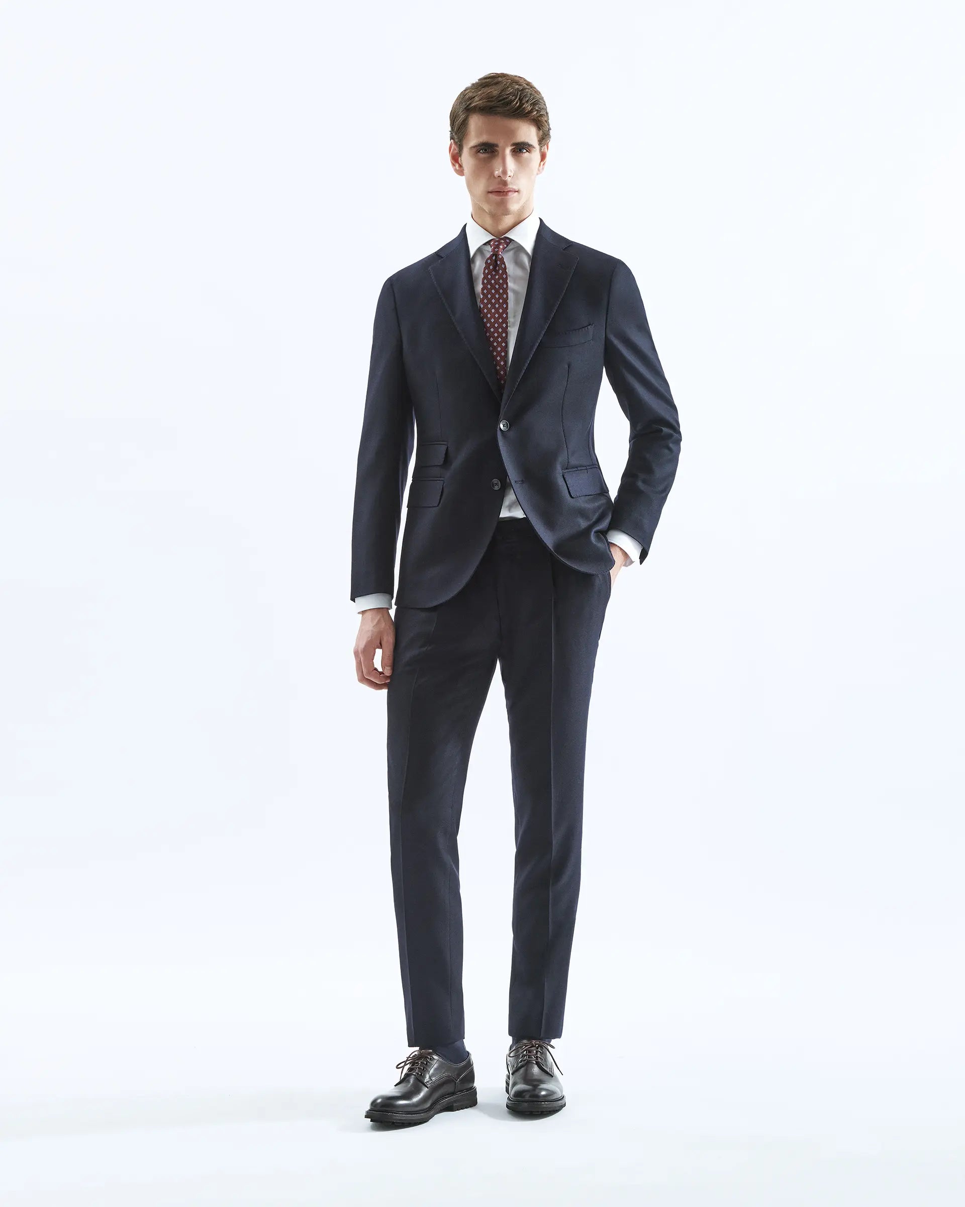 Blue Wool Suits - Drago fabric