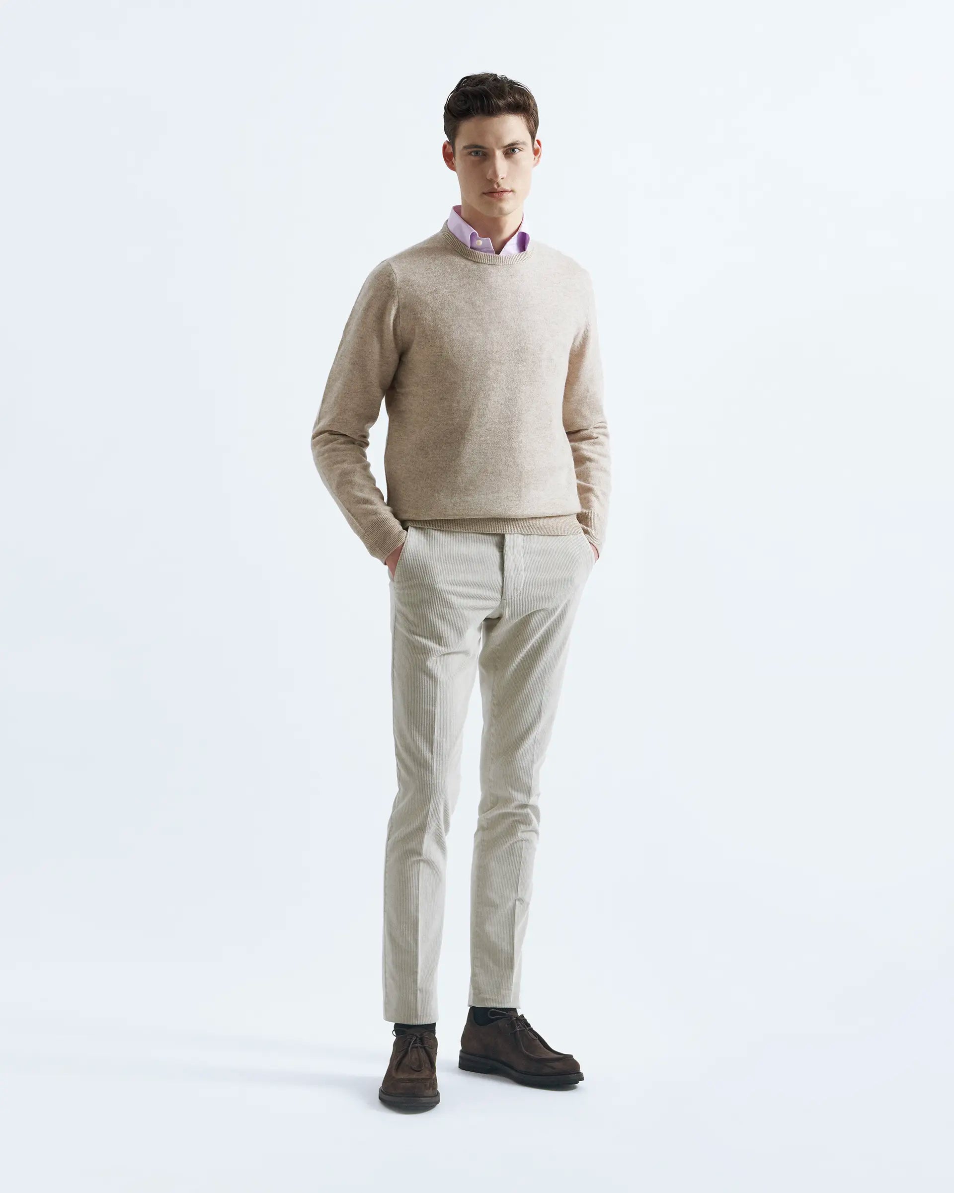 Beige Pure Cashmere Sweaters