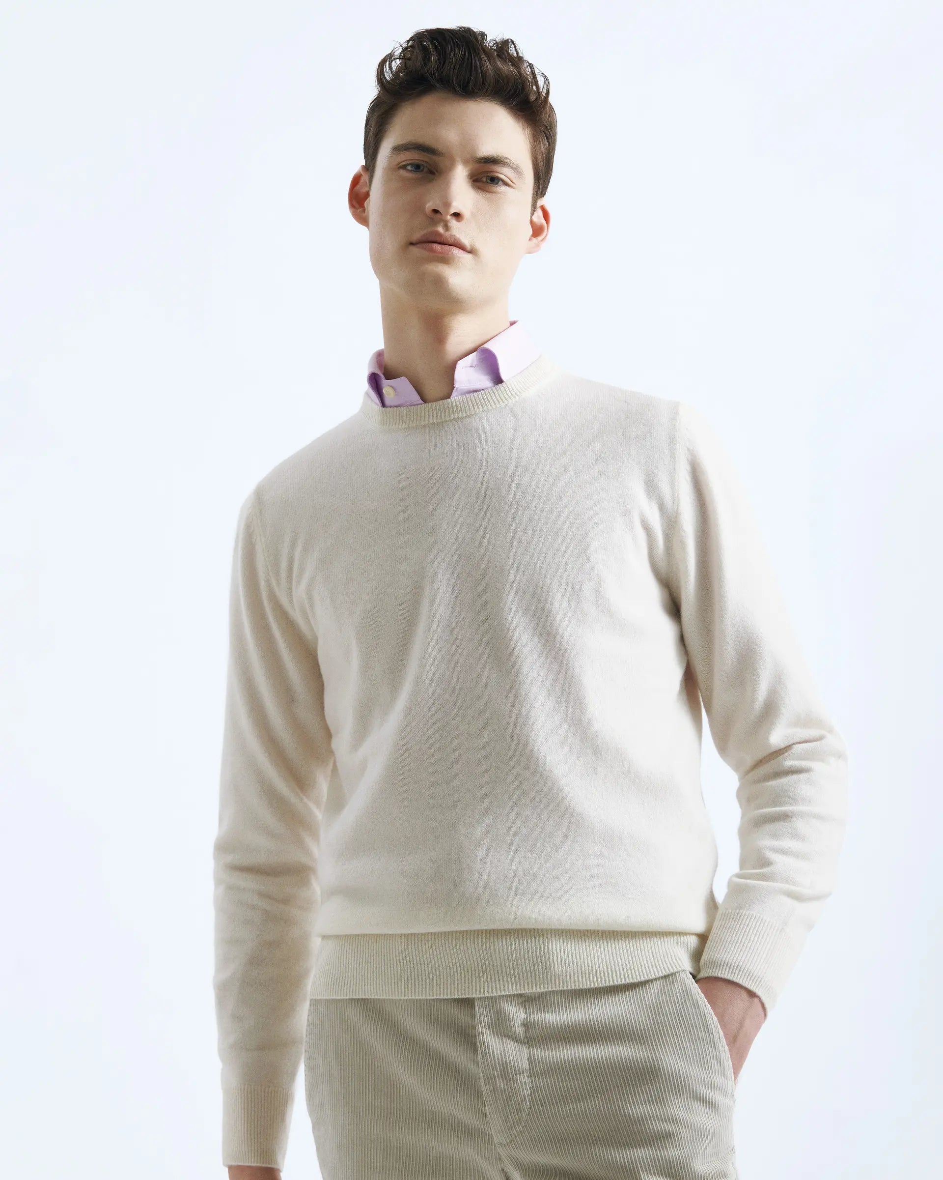 Cream Cashmere Turleneck Sweaters