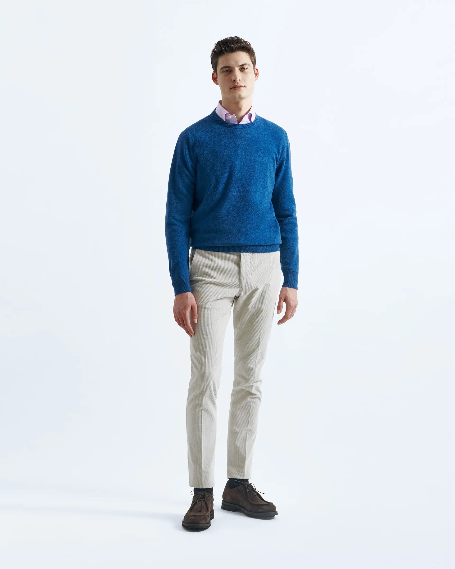 Denim Blue Cashmere Turleneck Sweaters