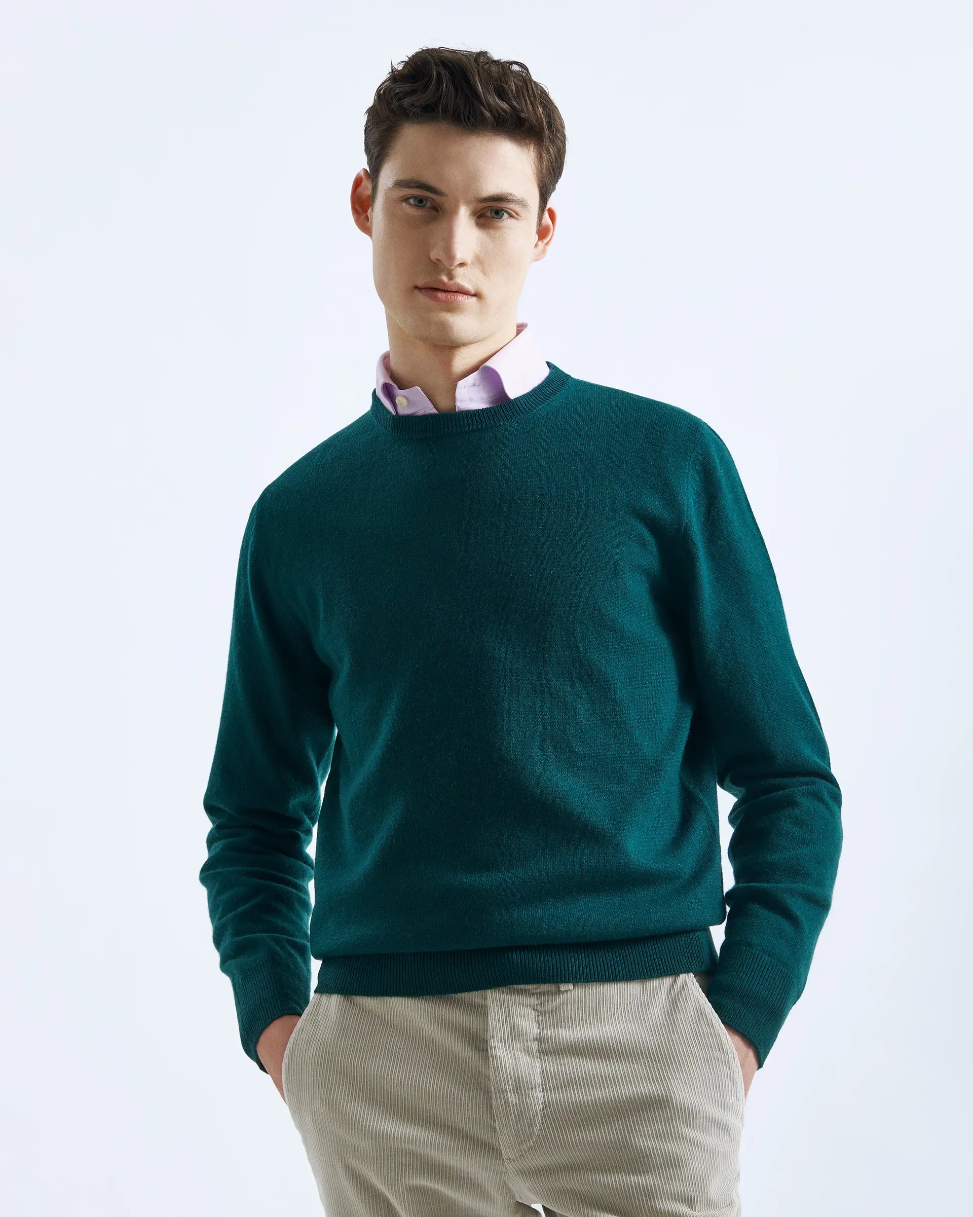 Green Cashmere Turleneck Sweaters