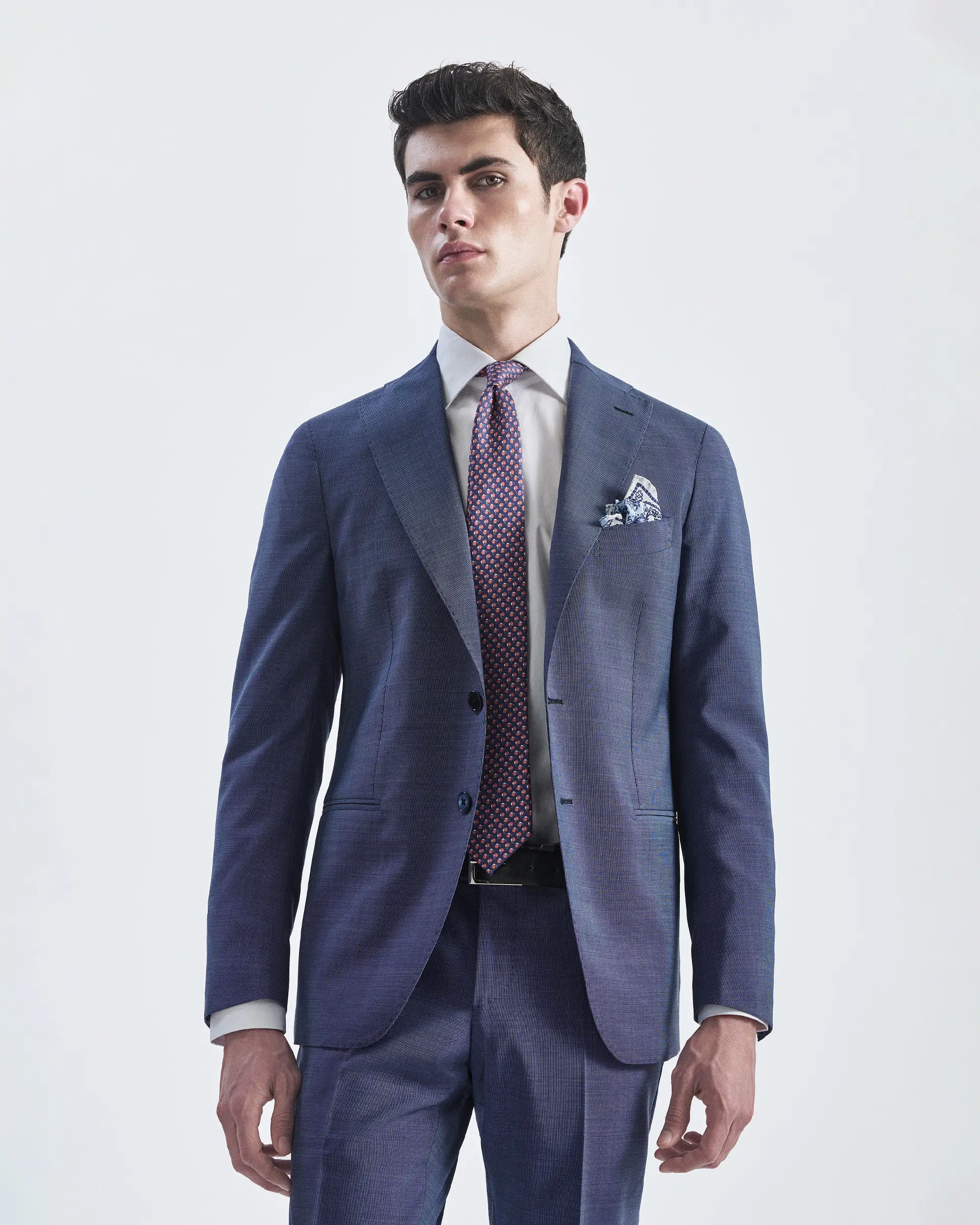 Avion Blue Pure Wool Suits - Tollegno Fabric