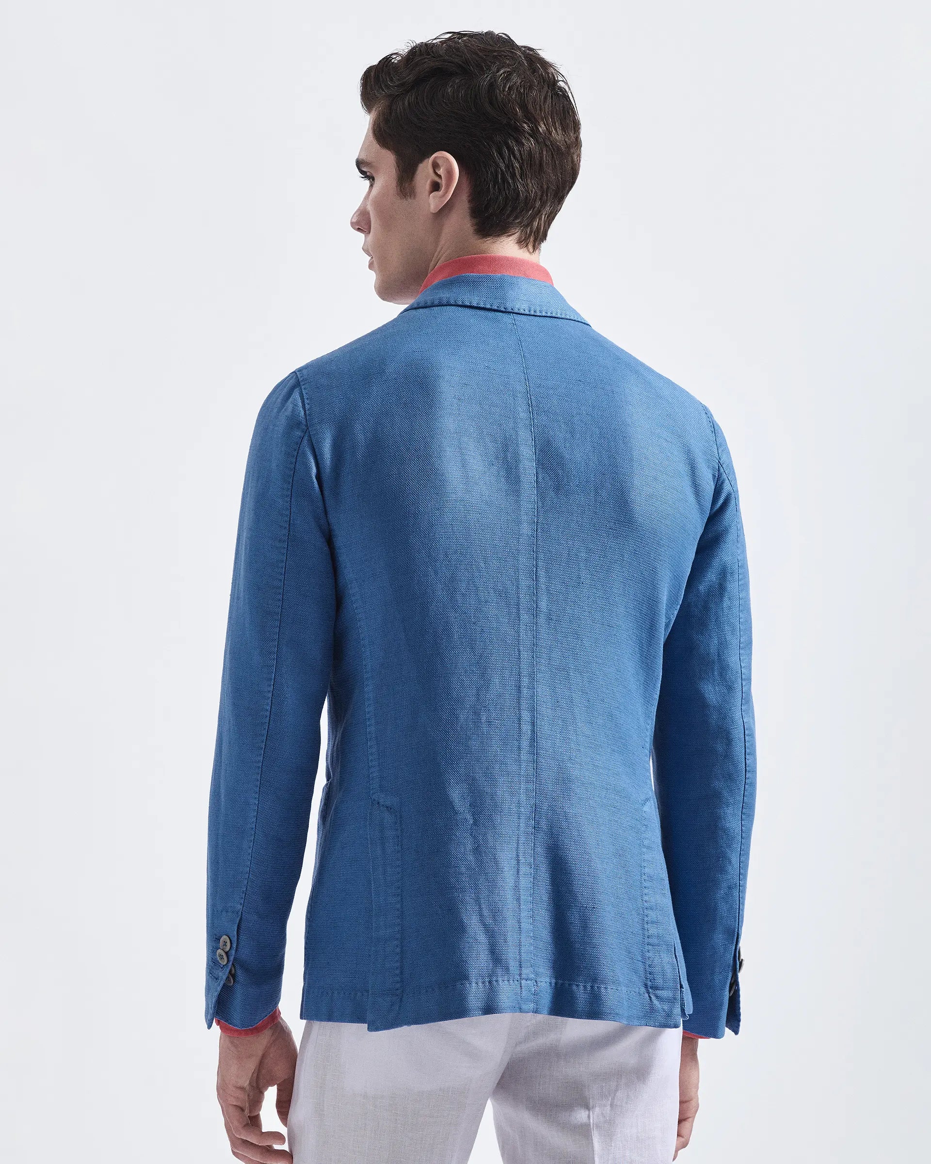 Garment-dyed cotton and linen jacket