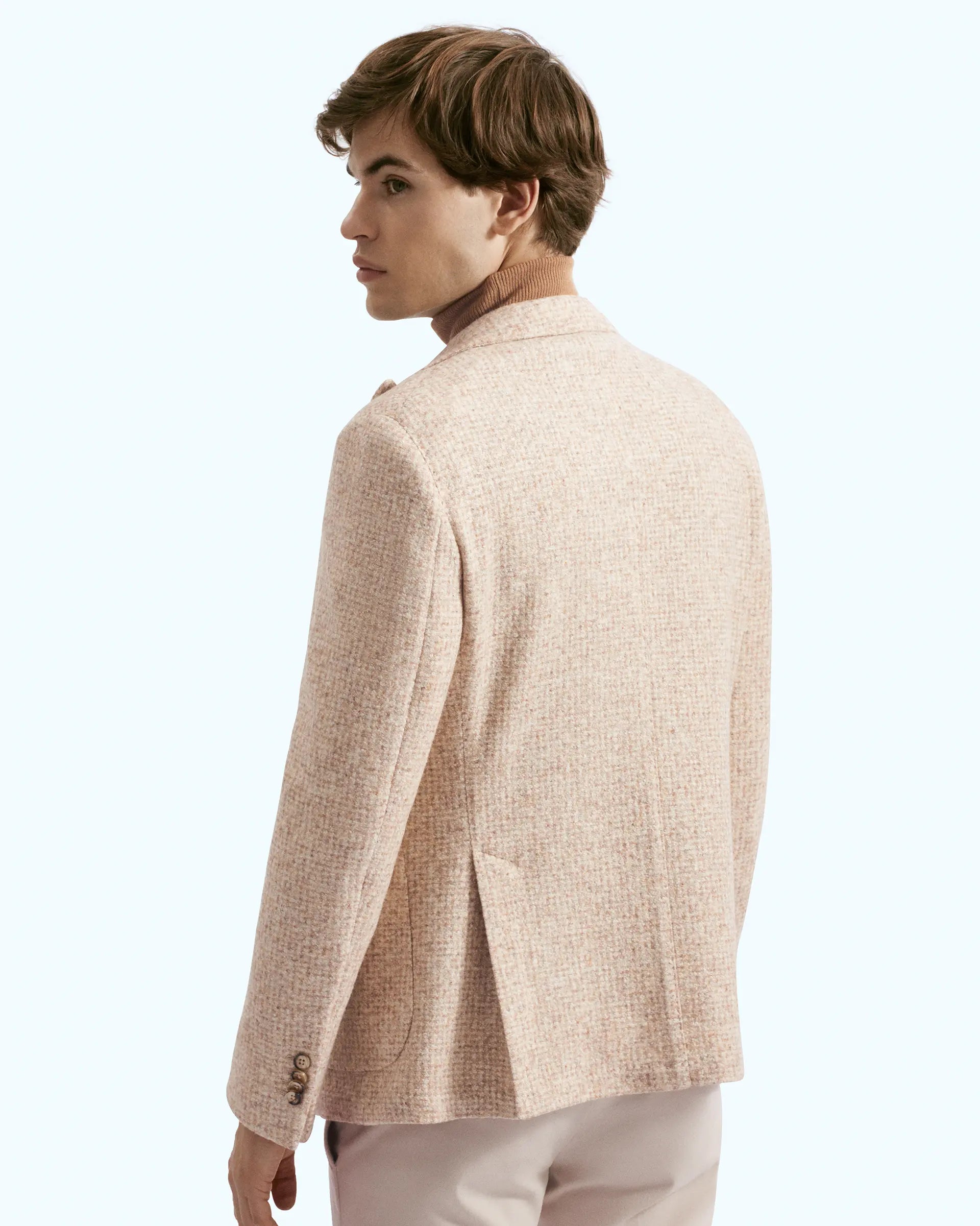 Beige Wool and Silk Tweed Jacket