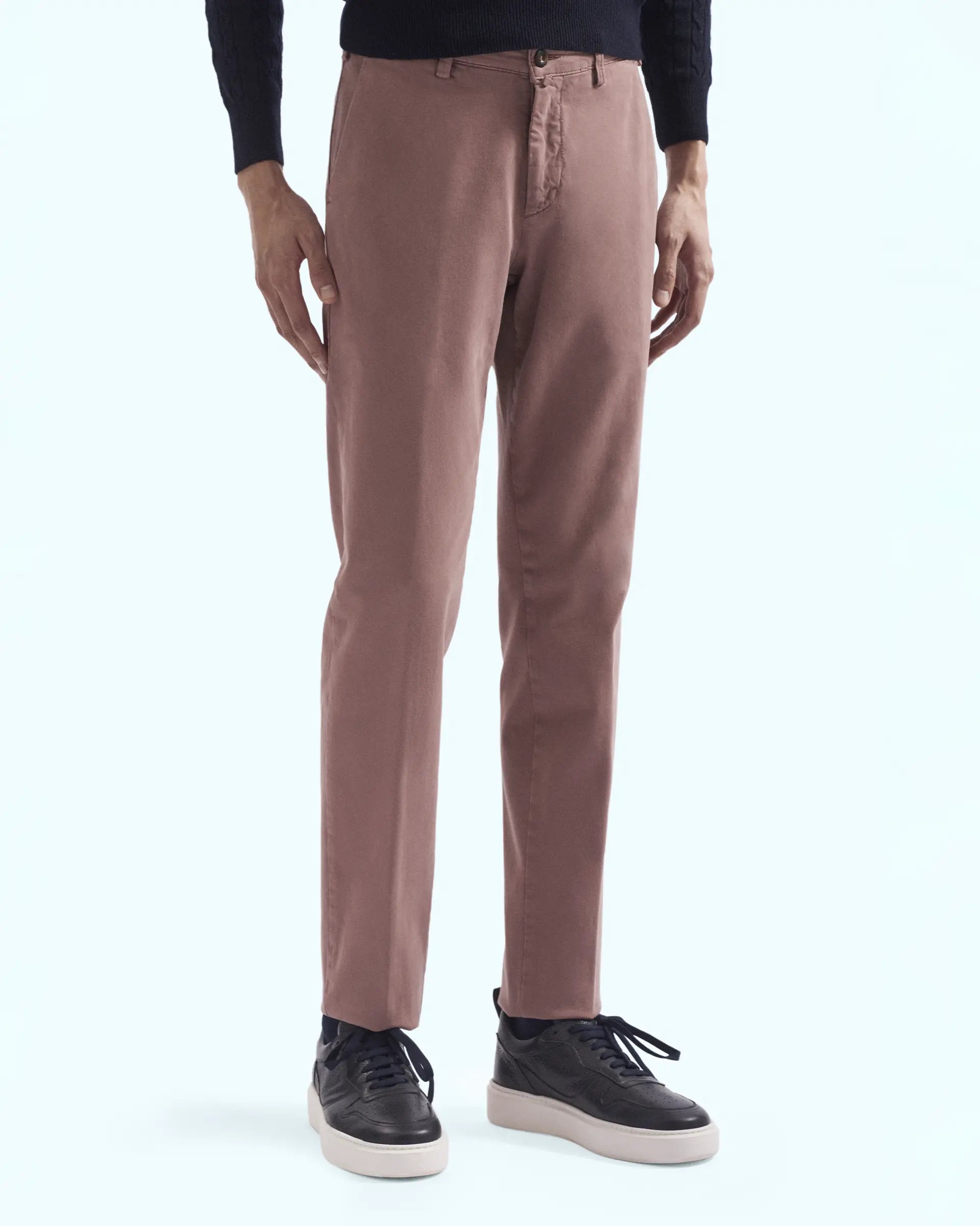 Pink Satin Comfort Cotton Stretch Pants