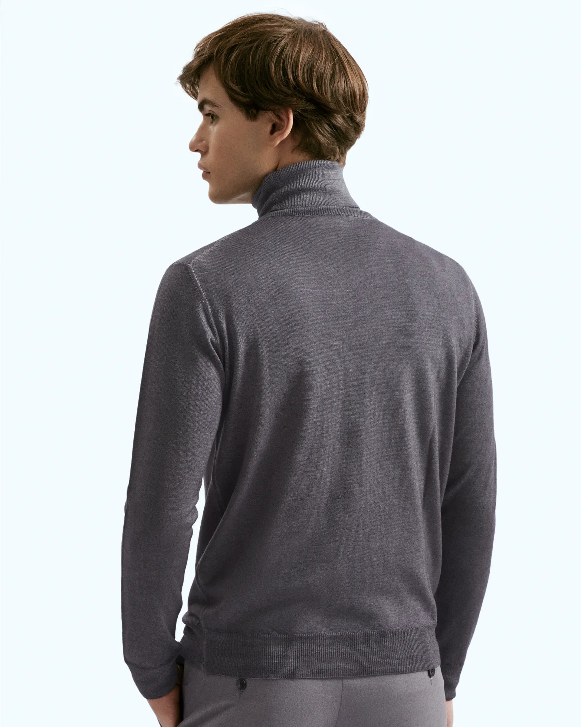 Charcoal grey turtleneck sweater best sale