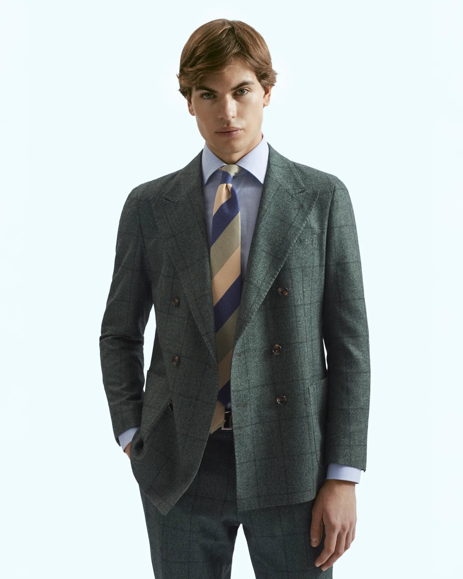 Green Double Breasted