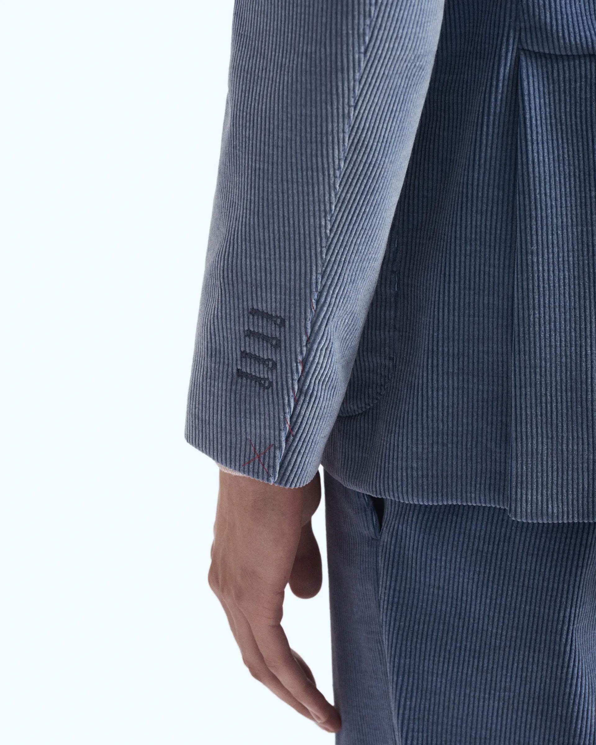 Light Blue Corduroy Cotton Stretch Suits