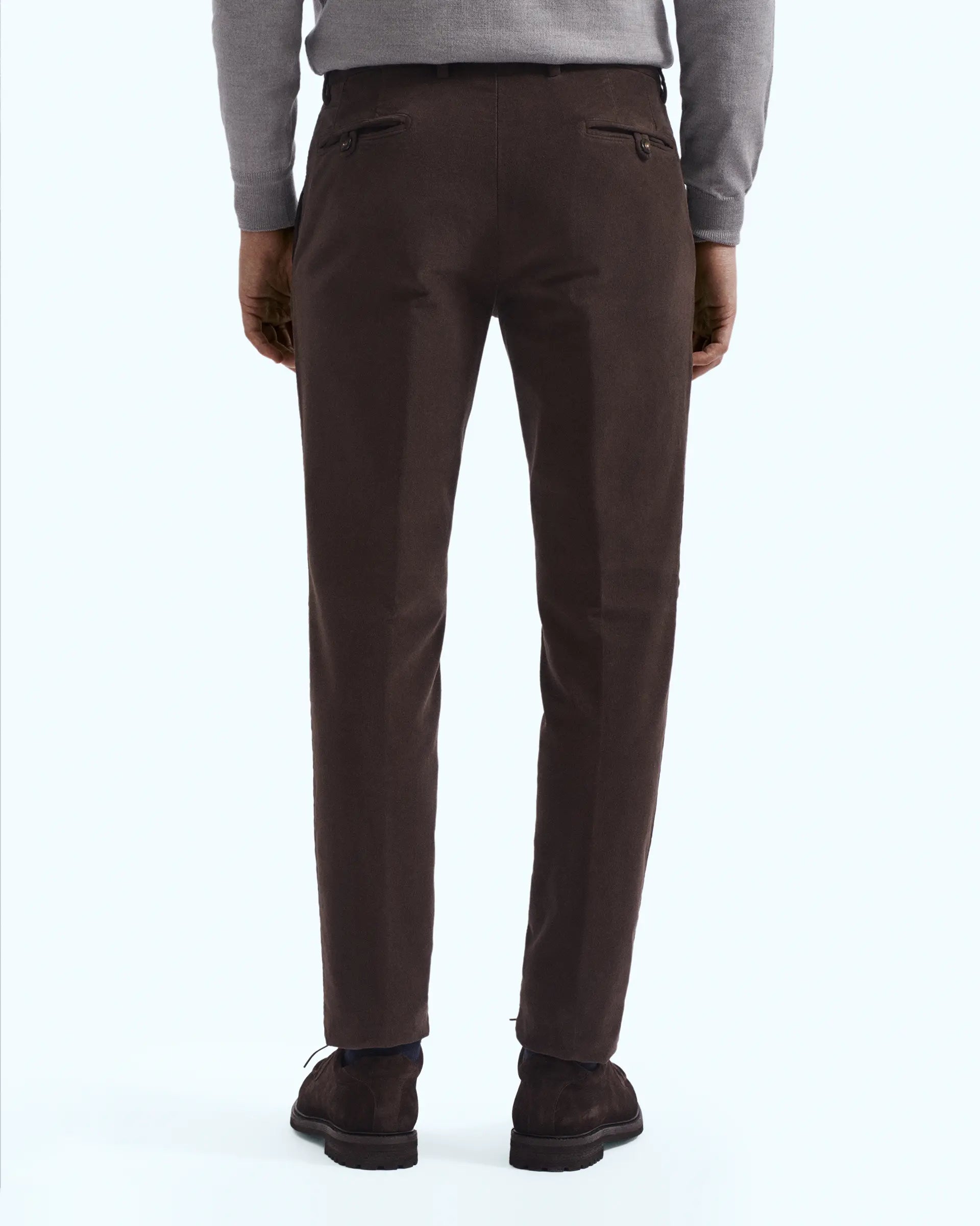 Brown  Velvet Cotton Stretch Pants