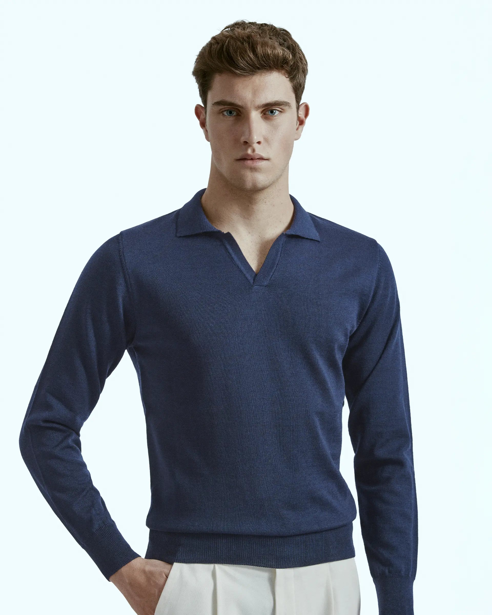 Blue Polo Merinos Wool