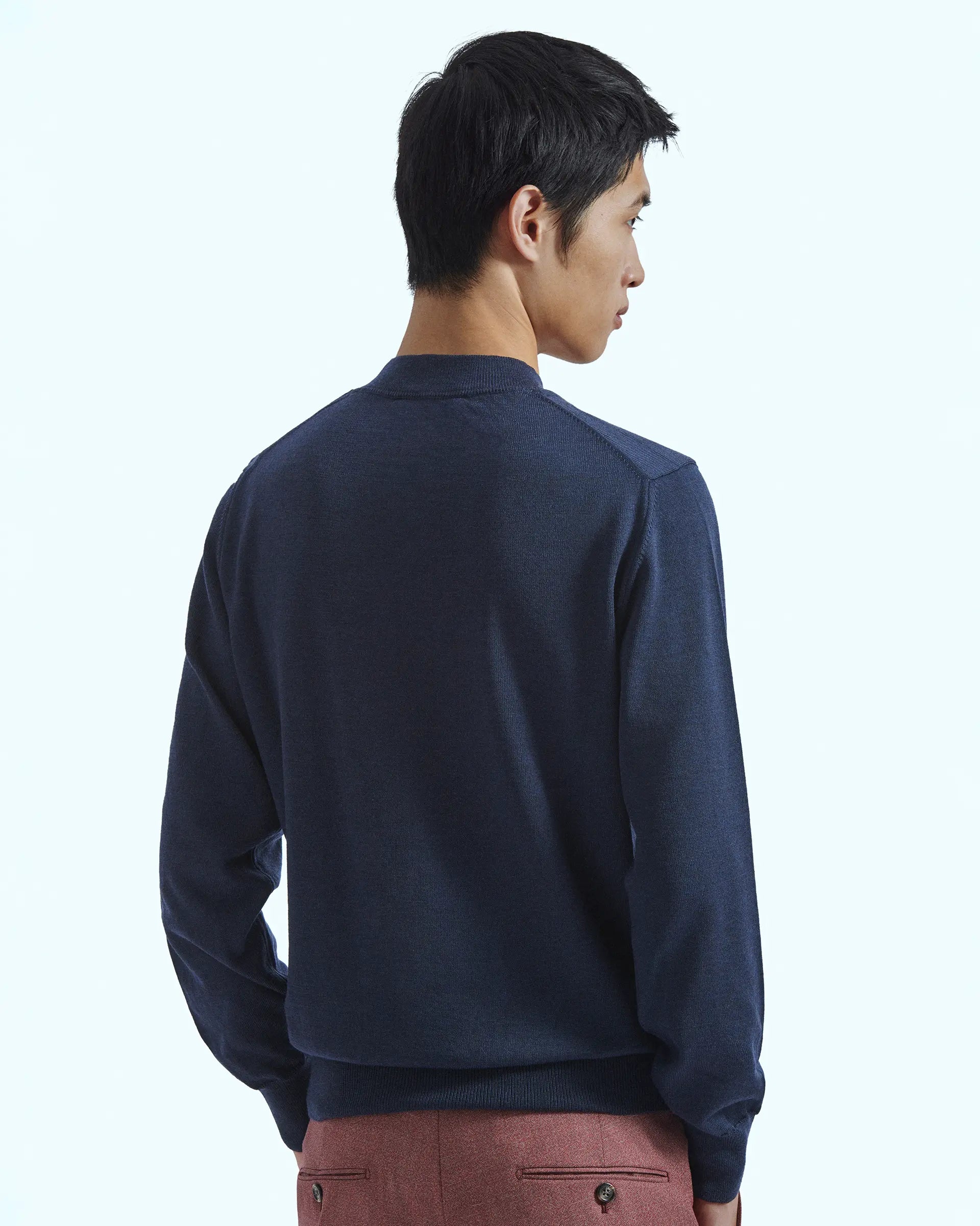 Blue Turtleneck Merinos Wool